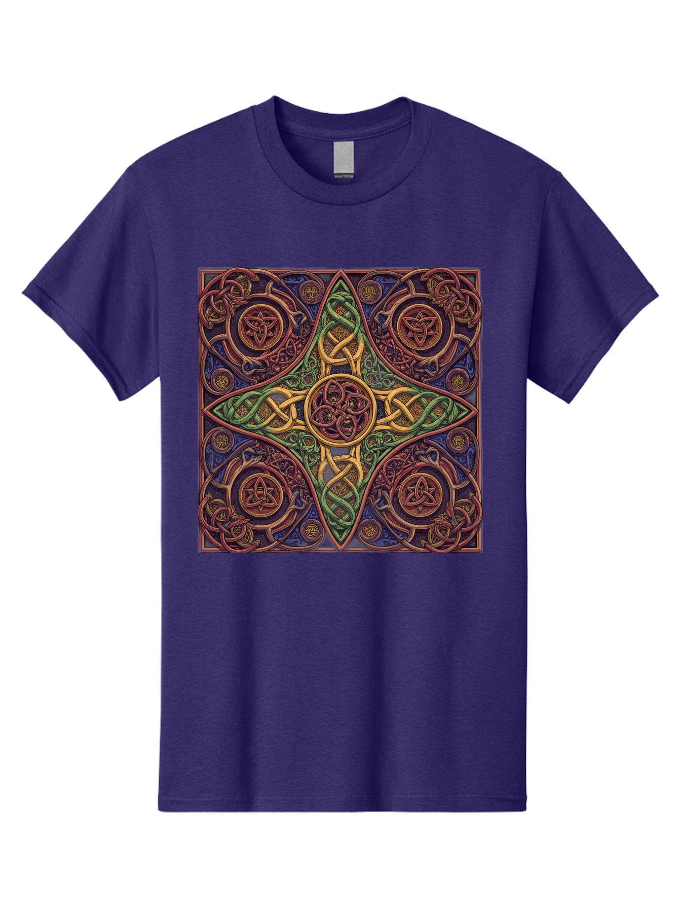 Pentagram-Celtic-Knot-Pattern Men'S Graphic Tee, 100% Cotton, Comfortable Casual Summer Wear, Machine Washable, Vintage Camera, Old Camera, Antique Camera, Black Camera, Classic Photography, Photography Equipment, Nostalgic Device, Bag943