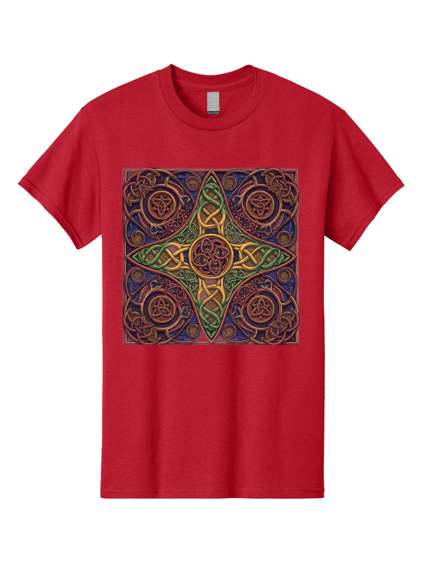 Pentagram-Celtic-Knot-Pattern Men'S Graphic Tee, 100% Cotton, Comfortable Casual Summer Wear, Machine Washable, Vintage Camera, Old Camera, Antique Camera, Black Camera, Classic Photography, Photography Equipment, Nostalgic Device, Bag943