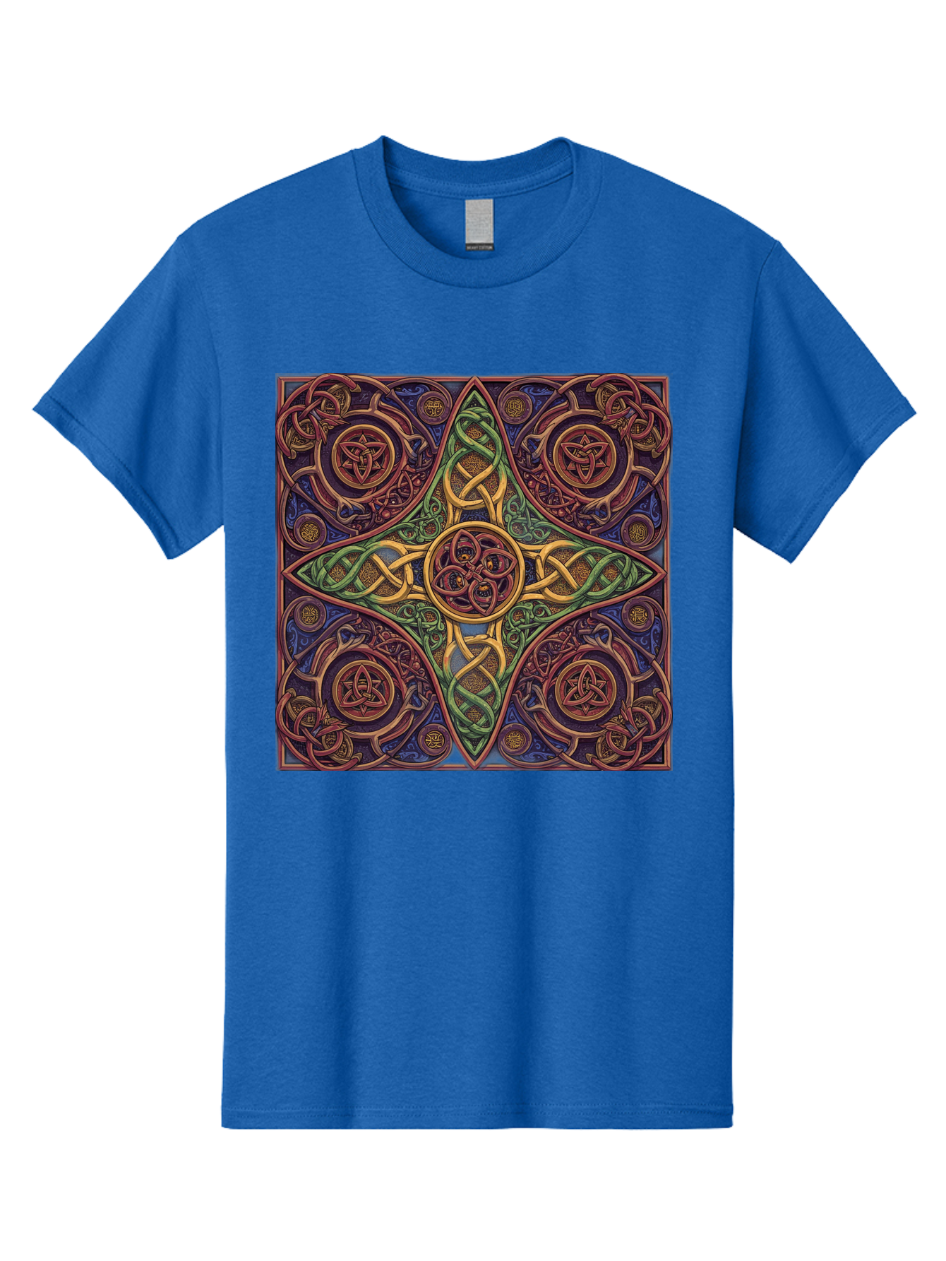 Pentagram-Celtic-Knot-Pattern Men'S Graphic Tee, 100% Cotton, Comfortable Casual Summer Wear, Machine Washable, Vintage Camera, Old Camera, Antique Camera, Black Camera, Classic Photography, Photography Equipment, Nostalgic Device, Bag943