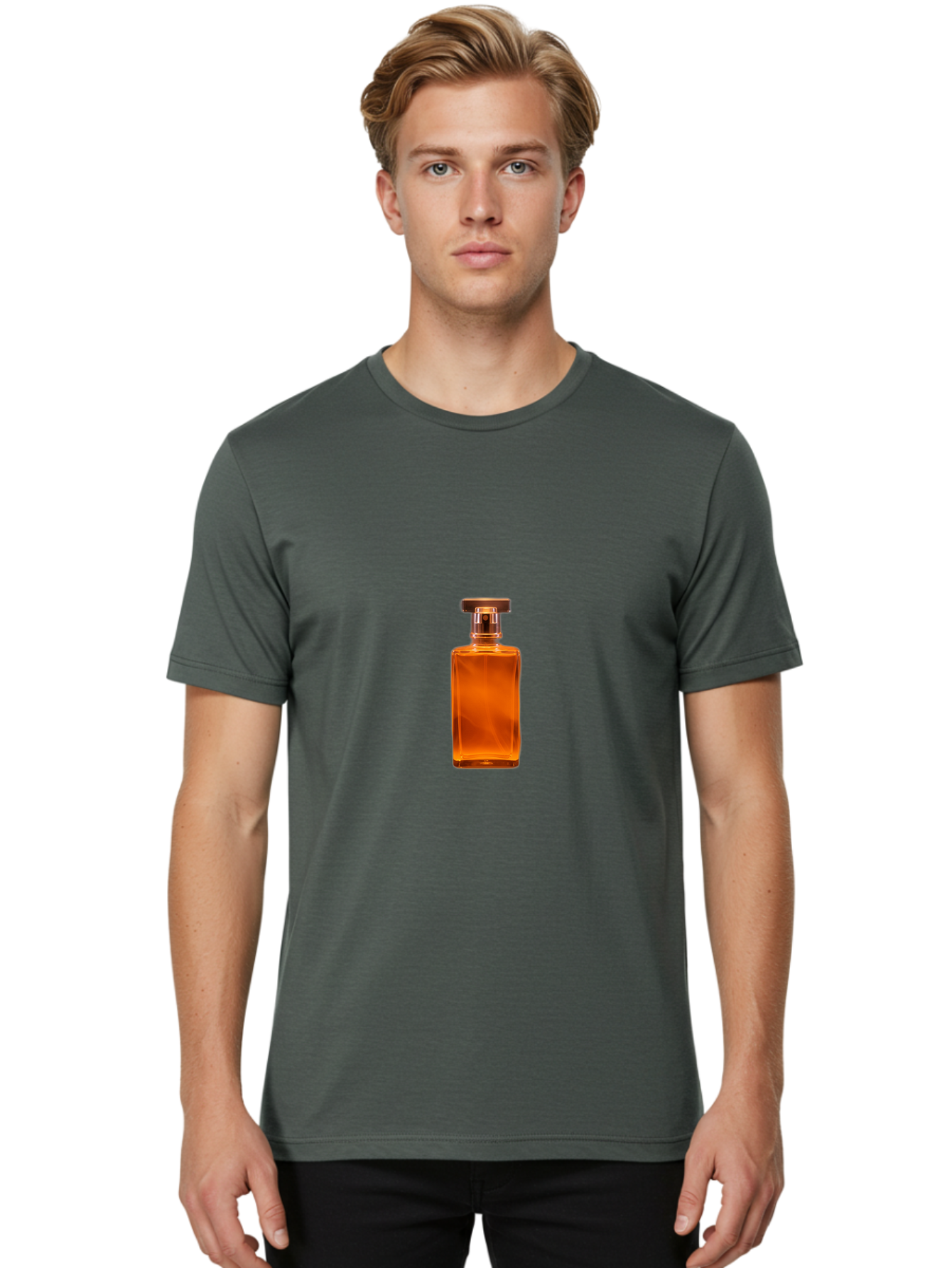 Perfume-Bottle Men'S Graphic Tee, 100% Cotton, Comfortable Casual Summer Wear, Machine Washable, Vintage Camera, Old Camera, Antique Camera, Black Camera, Classic Photography, Photography Equipment, Nostalgic Device, Film Camera, Camera Art Bag944