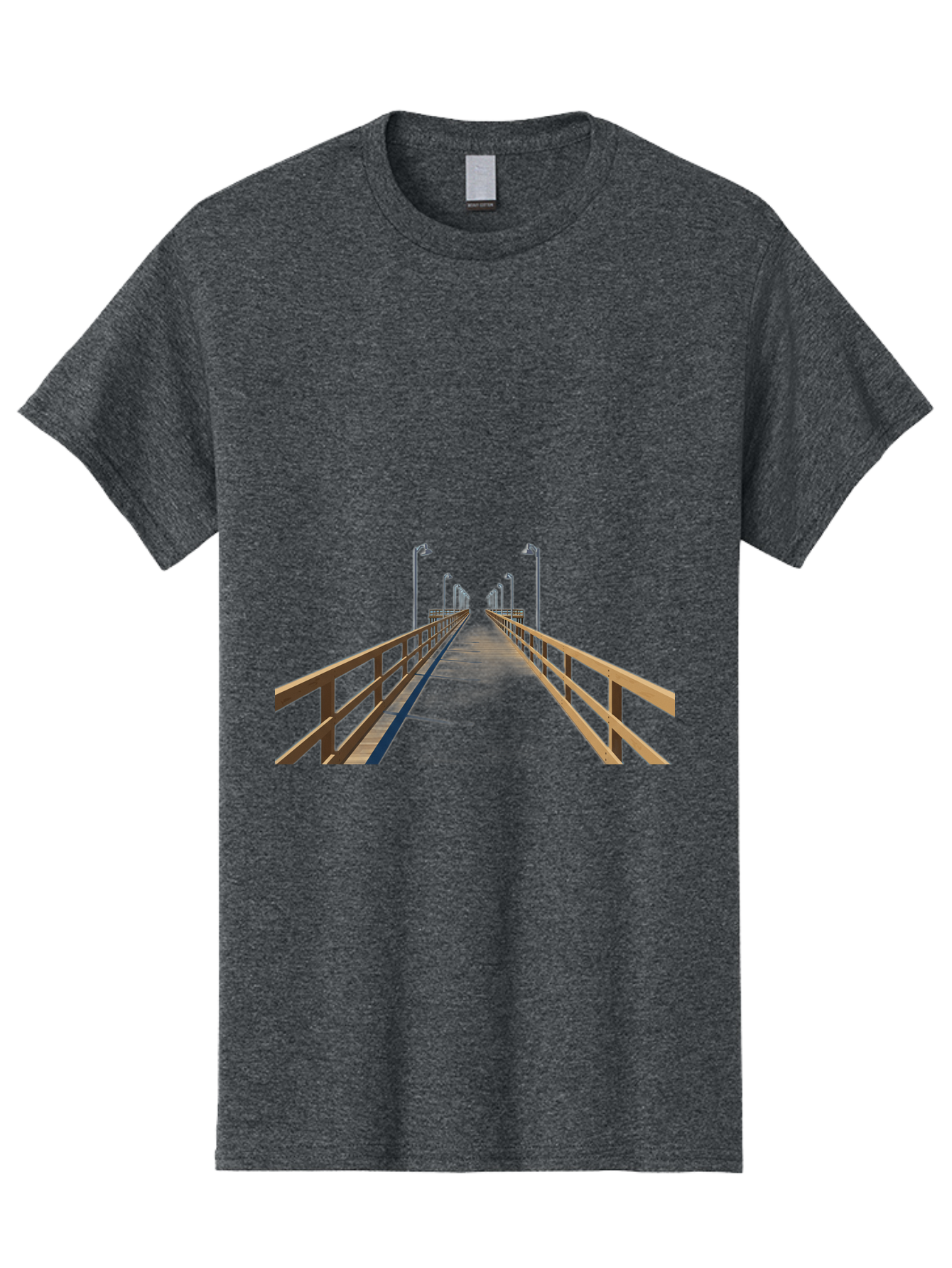Pier-With-Street-Lights Men'S Graphic Tee, 100% Cotton, Comfortable Casual Summer Wear, Machine Washable, Vintage Camera, Old Camera, Antique Camera, Black Camera, Classic Photography, Photography Equipment, Nostalgic Device, Film Camera, Bag949