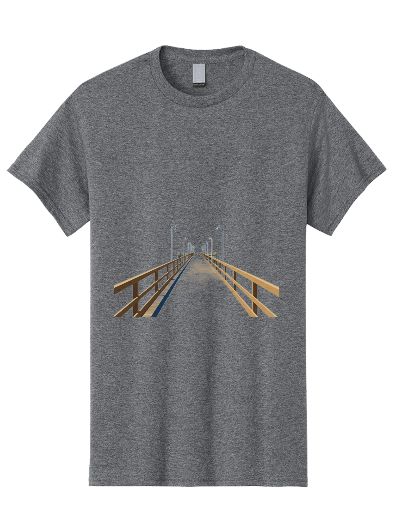 Pier-With-Street-Lights Men'S Graphic Tee, 100% Cotton, Comfortable Casual Summer Wear, Machine Washable, Vintage Camera, Old Camera, Antique Camera, Black Camera, Classic Photography, Photography Equipment, Nostalgic Device, Film Camera, Bag949