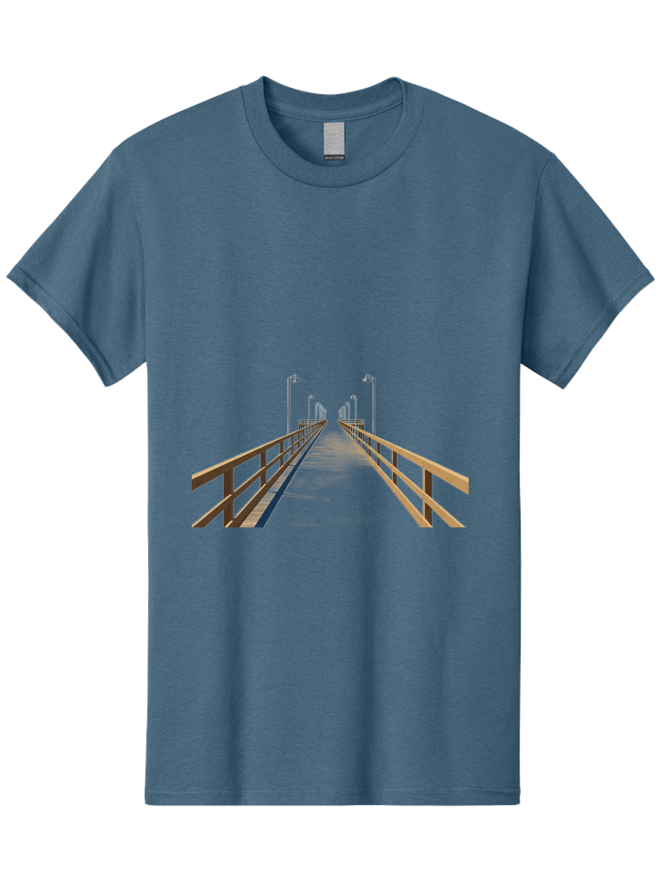 Pier-With-Street-Lights Men'S Graphic Tee, 100% Cotton, Comfortable Casual Summer Wear, Machine Washable, Vintage Camera, Old Camera, Antique Camera, Black Camera, Classic Photography, Photography Equipment, Nostalgic Device, Film Camera, Bag949