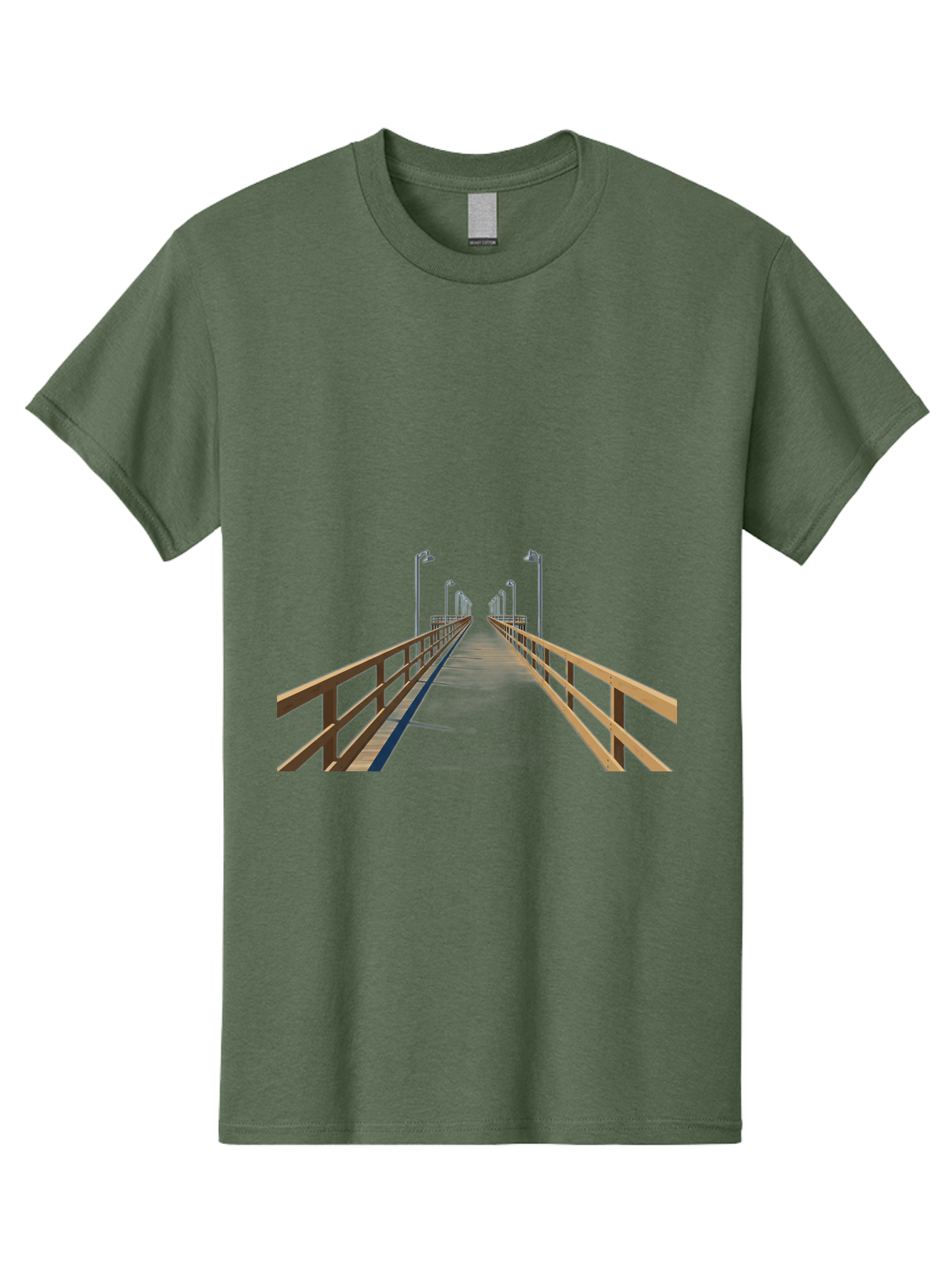 Pier-With-Street-Lights Men'S Graphic Tee, 100% Cotton, Comfortable Casual Summer Wear, Machine Washable, Vintage Camera, Old Camera, Antique Camera, Black Camera, Classic Photography, Photography Equipment, Nostalgic Device, Film Camera, Bag949