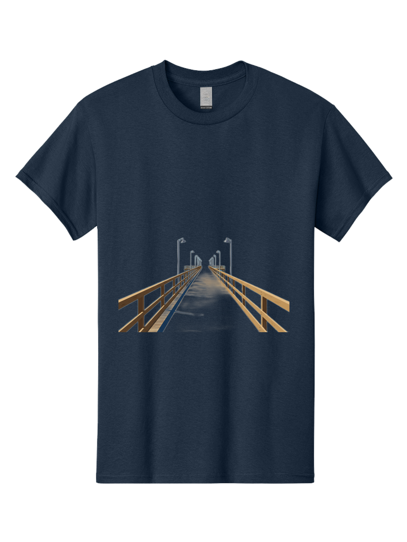 Pier-With-Street-Lights Men'S Graphic Tee, 100% Cotton, Comfortable Casual Summer Wear, Machine Washable, Vintage Camera, Old Camera, Antique Camera, Black Camera, Classic Photography, Photography Equipment, Nostalgic Device, Film Camera, Bag949