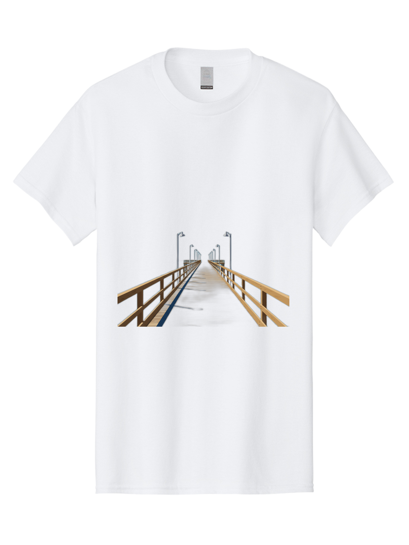 Pier-With-Street-Lights Men'S Graphic Tee, 100% Cotton, Comfortable Casual Summer Wear, Machine Washable, Vintage Camera, Old Camera, Antique Camera, Black Camera, Classic Photography, Photography Equipment, Nostalgic Device, Film Camera, Bag949