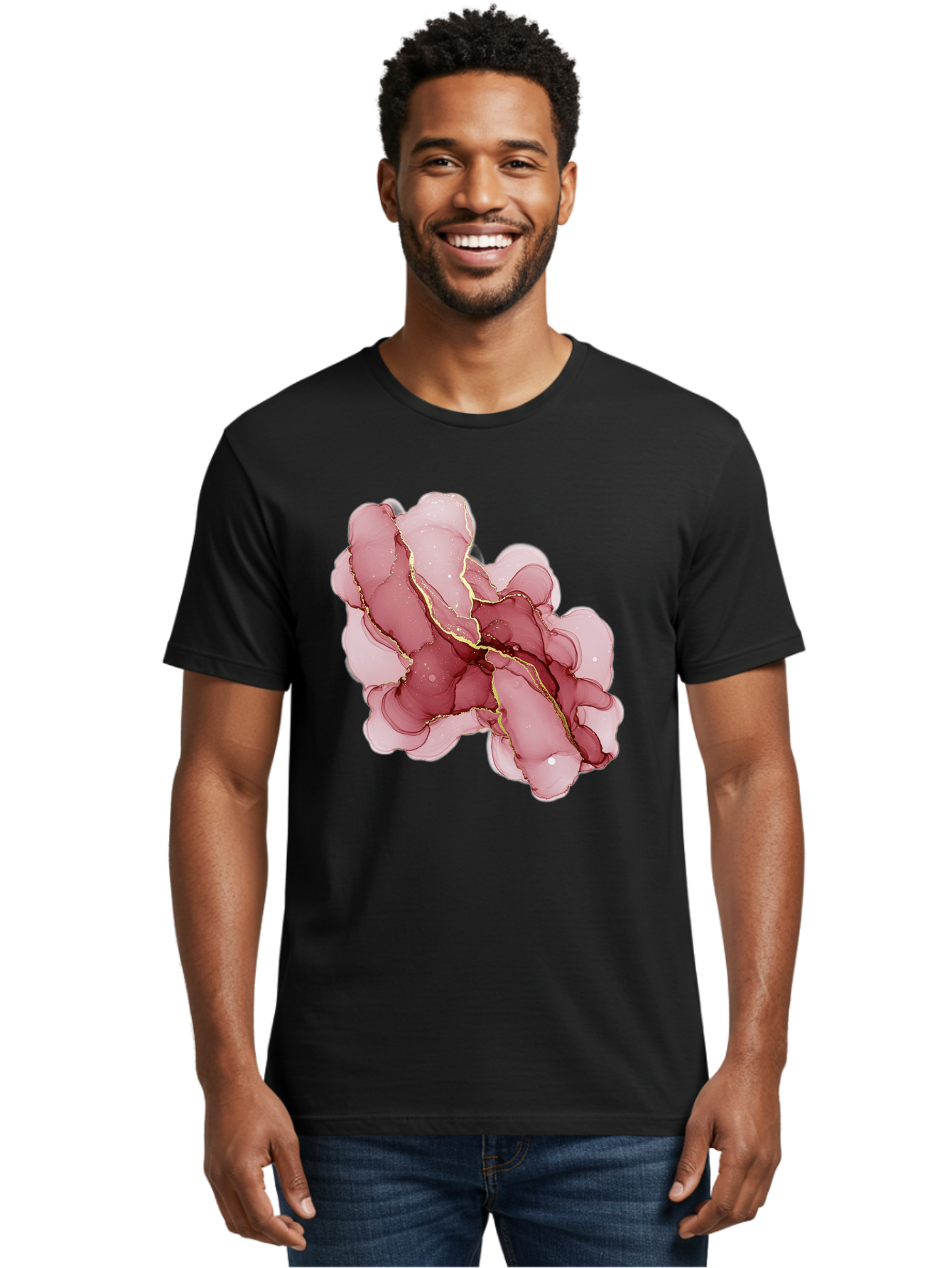 Pink-Abstract-Art Men'S Graphic Tee, 100% Cotton, Comfortable Casual Summer Wear, Machine Washable, Vintage Camera, Old Camera, Antique Camera, Black Camera, Classic Photography, Photography Equipment, Nostalgic Device, Film Camera, Camera Art Bag950