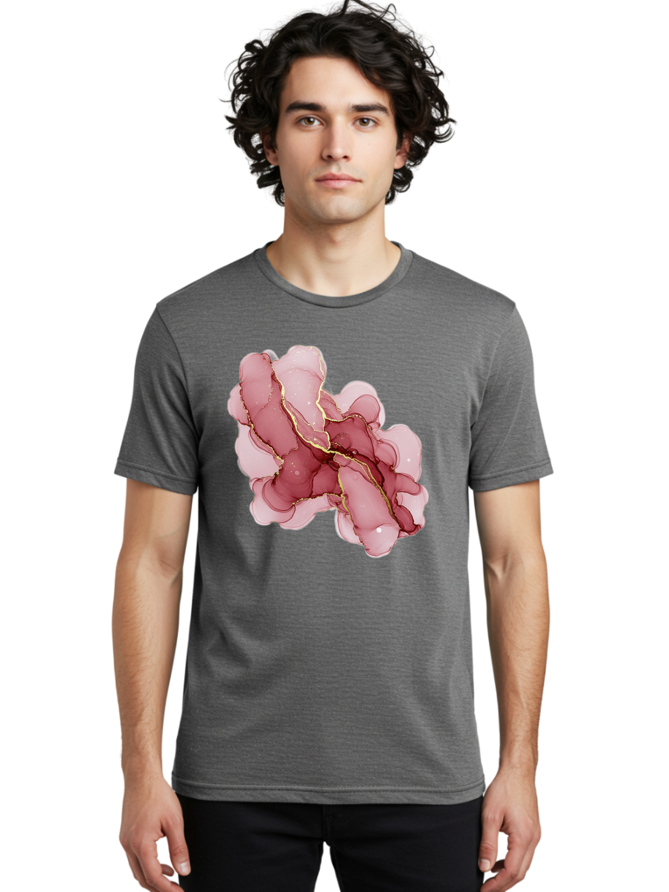 Pink-Abstract-Art Men'S Graphic Tee, 100% Cotton, Comfortable Casual Summer Wear, Machine Washable, Vintage Camera, Old Camera, Antique Camera, Black Camera, Classic Photography, Photography Equipment, Nostalgic Device, Film Camera, Camera Art Bag950