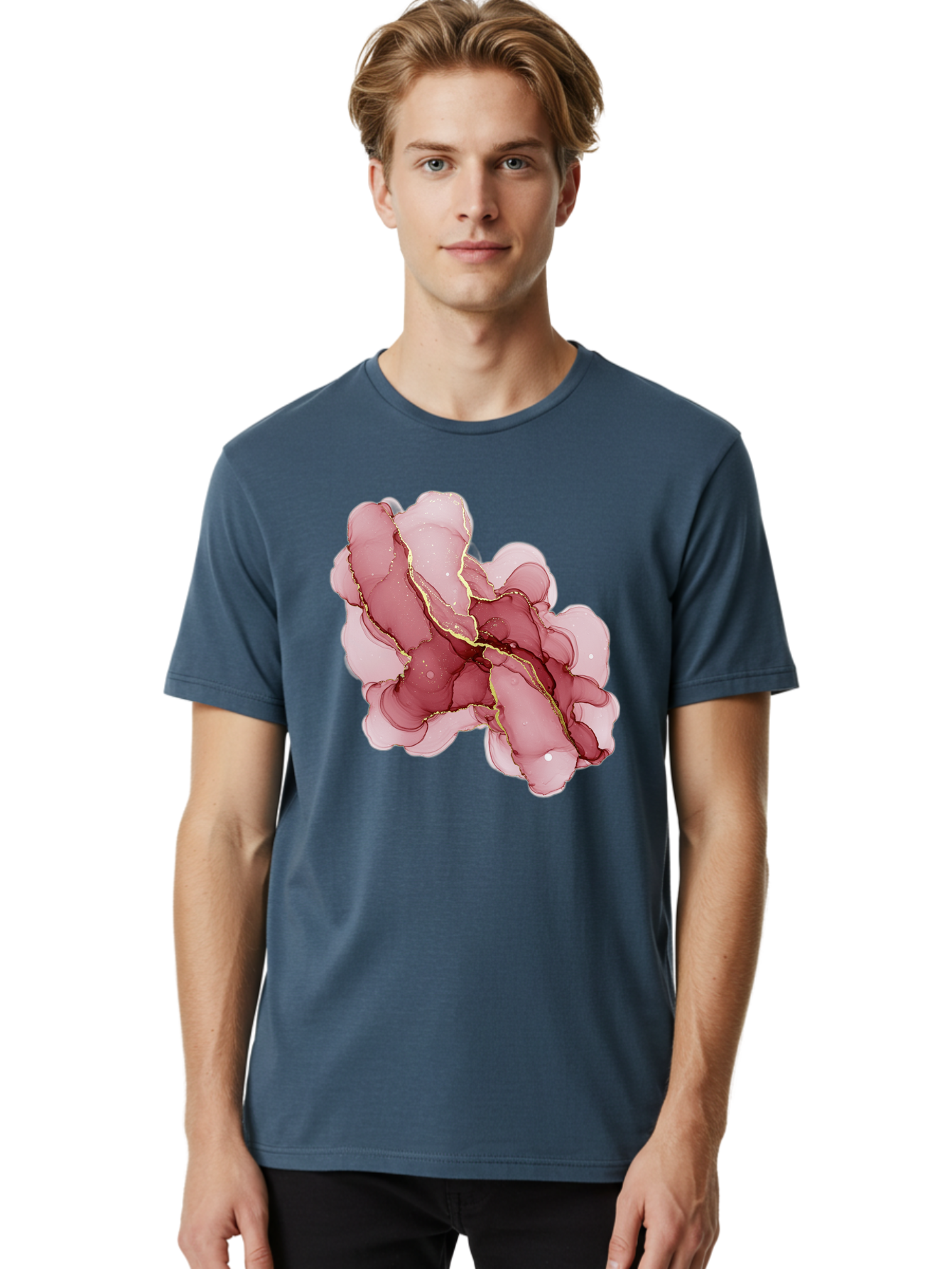 Pink-Abstract-Art Men'S Graphic Tee, 100% Cotton, Comfortable Casual Summer Wear, Machine Washable, Vintage Camera, Old Camera, Antique Camera, Black Camera, Classic Photography, Photography Equipment, Nostalgic Device, Film Camera, Camera Art Bag950