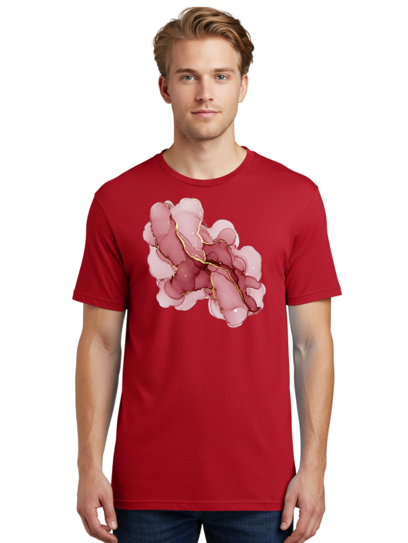 Pink-Abstract-Art Men'S Graphic Tee, 100% Cotton, Comfortable Casual Summer Wear, Machine Washable, Vintage Camera, Old Camera, Antique Camera, Black Camera, Classic Photography, Photography Equipment, Nostalgic Device, Film Camera, Camera Art Bag950