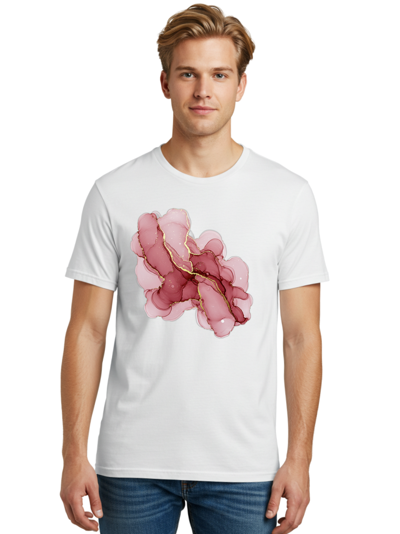 Pink-Abstract-Art Men'S Graphic Tee, 100% Cotton, Comfortable Casual Summer Wear, Machine Washable, Vintage Camera, Old Camera, Antique Camera, Black Camera, Classic Photography, Photography Equipment, Nostalgic Device, Film Camera, Camera Art Bag950