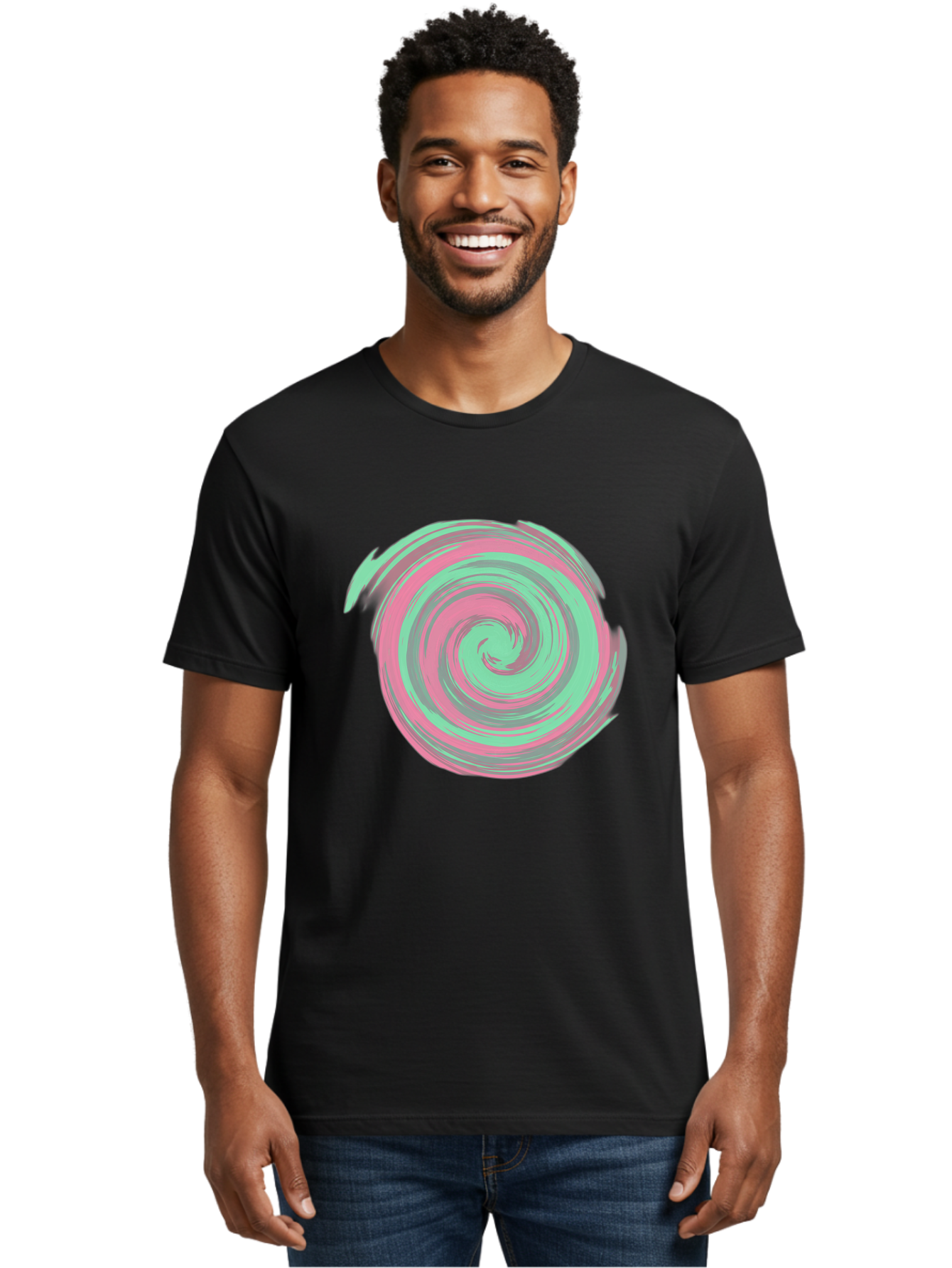 Pink-And-Grey-Spiral Men'S Graphic Tee, 100% Cotton, Comfortable Casual Summer Wear, Machine Washable, Vintage Camera, Old Camera, Antique Camera, Black Camera, Classic Photography, Photography Equipment, Nostalgic Device, Film Camera, Bag951