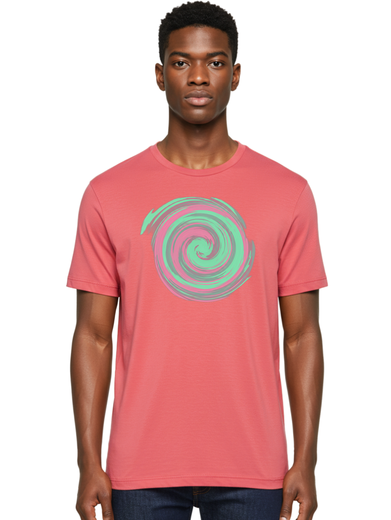 Pink-And-Grey-Spiral Men'S Graphic Tee, 100% Cotton, Comfortable Casual Summer Wear, Machine Washable, Vintage Camera, Old Camera, Antique Camera, Black Camera, Classic Photography, Photography Equipment, Nostalgic Device, Film Camera, Bag951