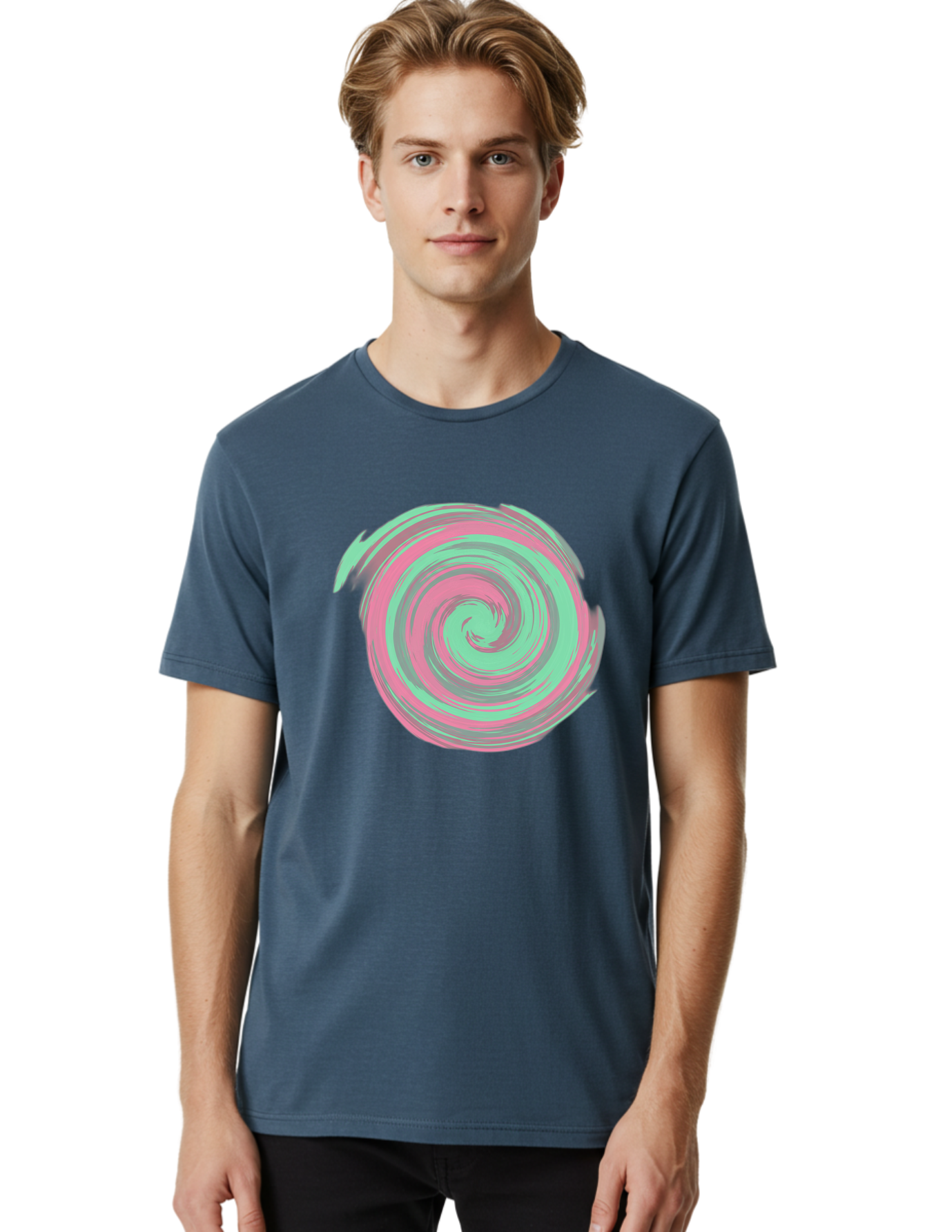 Pink-And-Grey-Spiral Men'S Graphic Tee, 100% Cotton, Comfortable Casual Summer Wear, Machine Washable, Vintage Camera, Old Camera, Antique Camera, Black Camera, Classic Photography, Photography Equipment, Nostalgic Device, Film Camera, Bag951