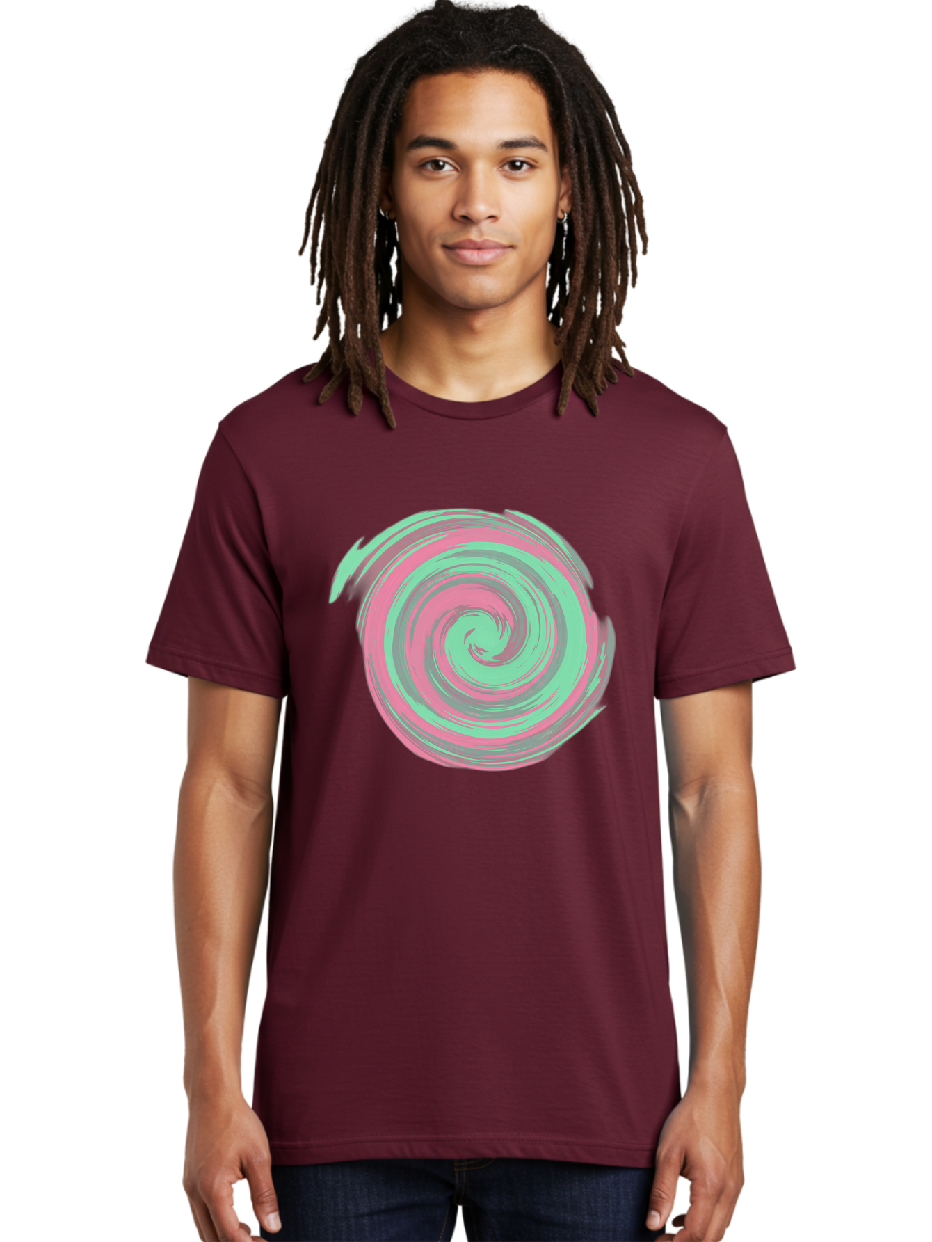 Pink-And-Grey-Spiral Men'S Graphic Tee, 100% Cotton, Comfortable Casual Summer Wear, Machine Washable, Vintage Camera, Old Camera, Antique Camera, Black Camera, Classic Photography, Photography Equipment, Nostalgic Device, Film Camera, Bag951