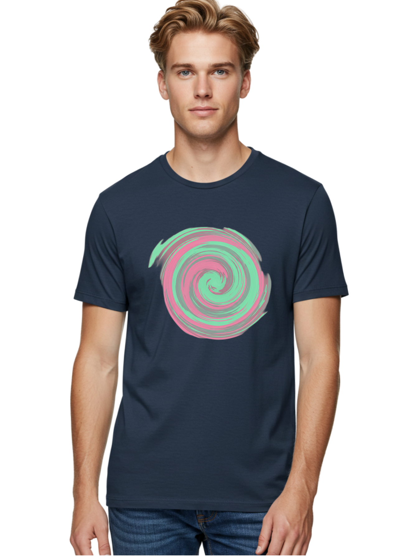 Pink-And-Grey-Spiral Men'S Graphic Tee, 100% Cotton, Comfortable Casual Summer Wear, Machine Washable, Vintage Camera, Old Camera, Antique Camera, Black Camera, Classic Photography, Photography Equipment, Nostalgic Device, Film Camera, Bag951