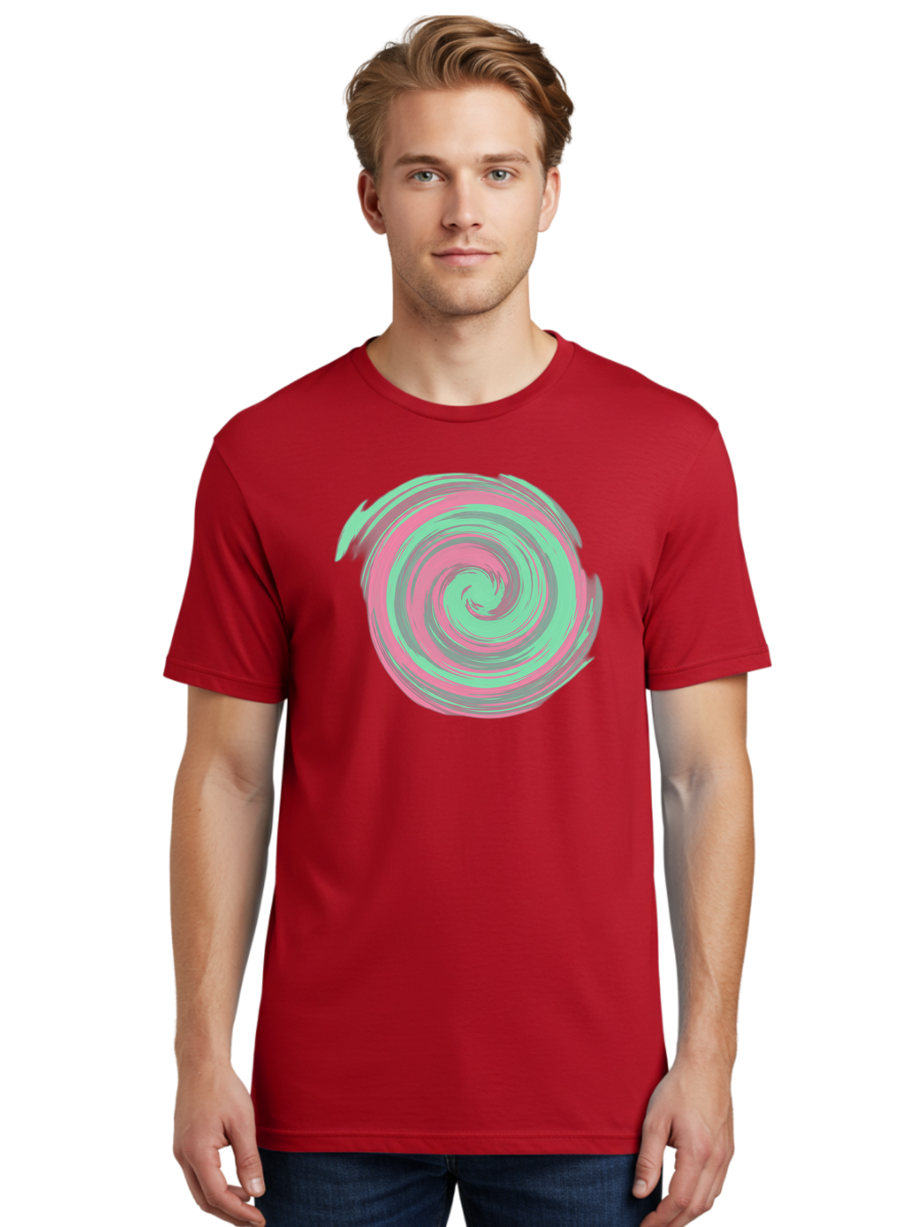 Pink-And-Grey-Spiral Men'S Graphic Tee, 100% Cotton, Comfortable Casual Summer Wear, Machine Washable, Vintage Camera, Old Camera, Antique Camera, Black Camera, Classic Photography, Photography Equipment, Nostalgic Device, Film Camera, Bag951