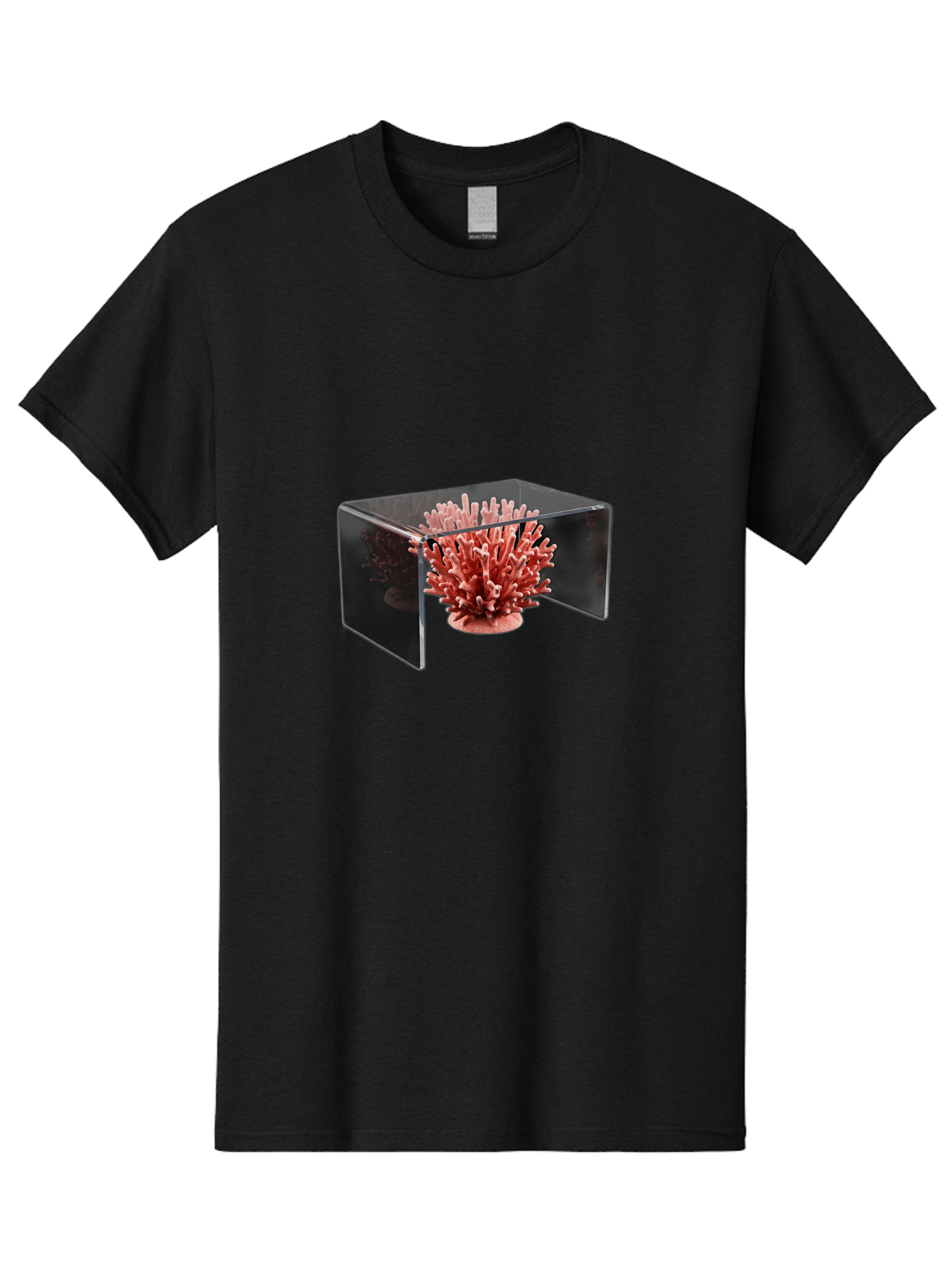 Pink-Coral-In-Cube Men'S Graphic Tee, 100% Cotton, Comfortable Casual Summer Wear, Machine Washable, Vintage Camera, Old Camera, Antique Camera, Black Camera, Classic Photography, Photography Equipment, Nostalgic Device, Film Camera, Bag952