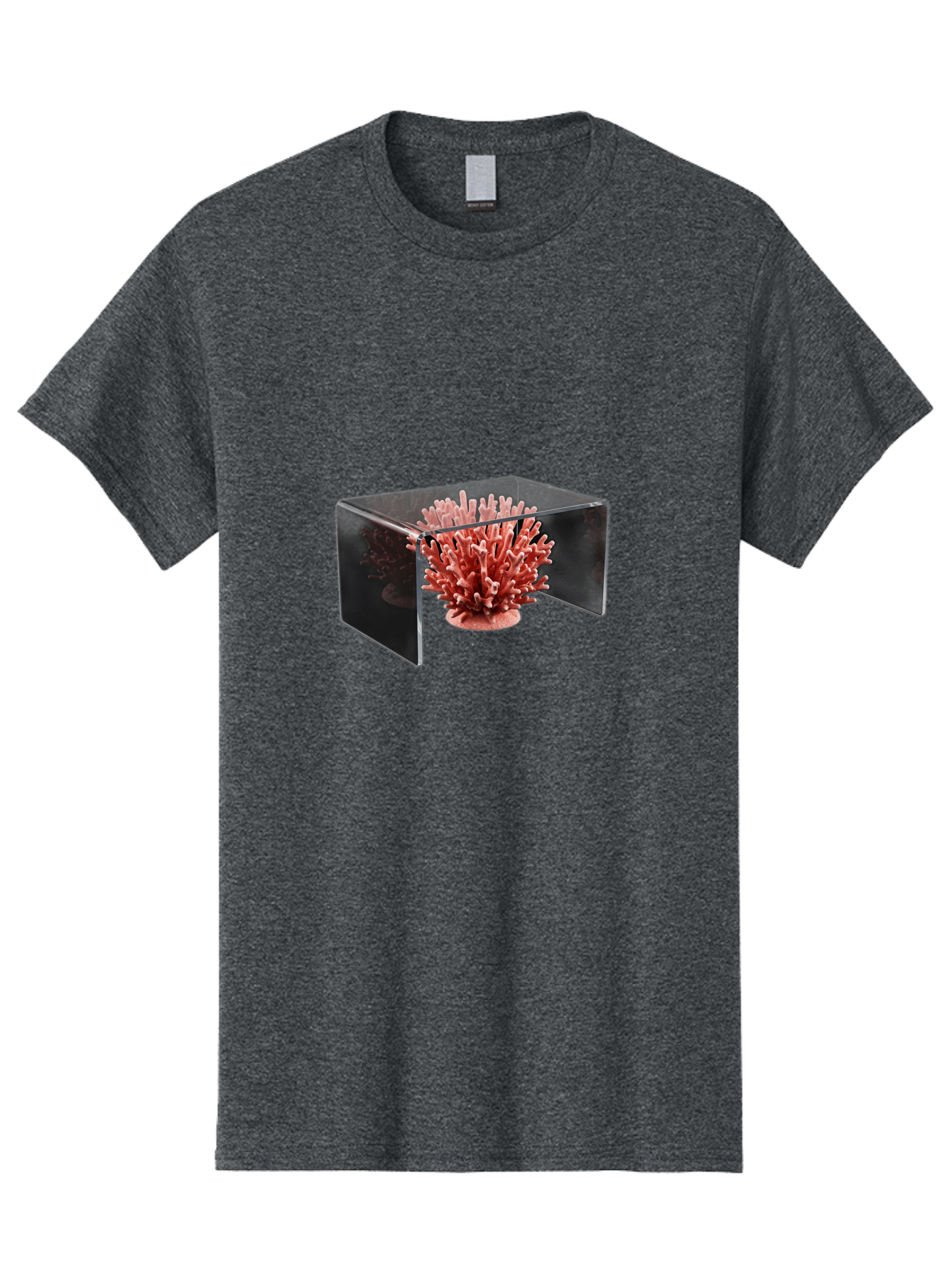 Pink-Coral-In-Cube Men'S Graphic Tee, 100% Cotton, Comfortable Casual Summer Wear, Machine Washable, Vintage Camera, Old Camera, Antique Camera, Black Camera, Classic Photography, Photography Equipment, Nostalgic Device, Film Camera, Bag952