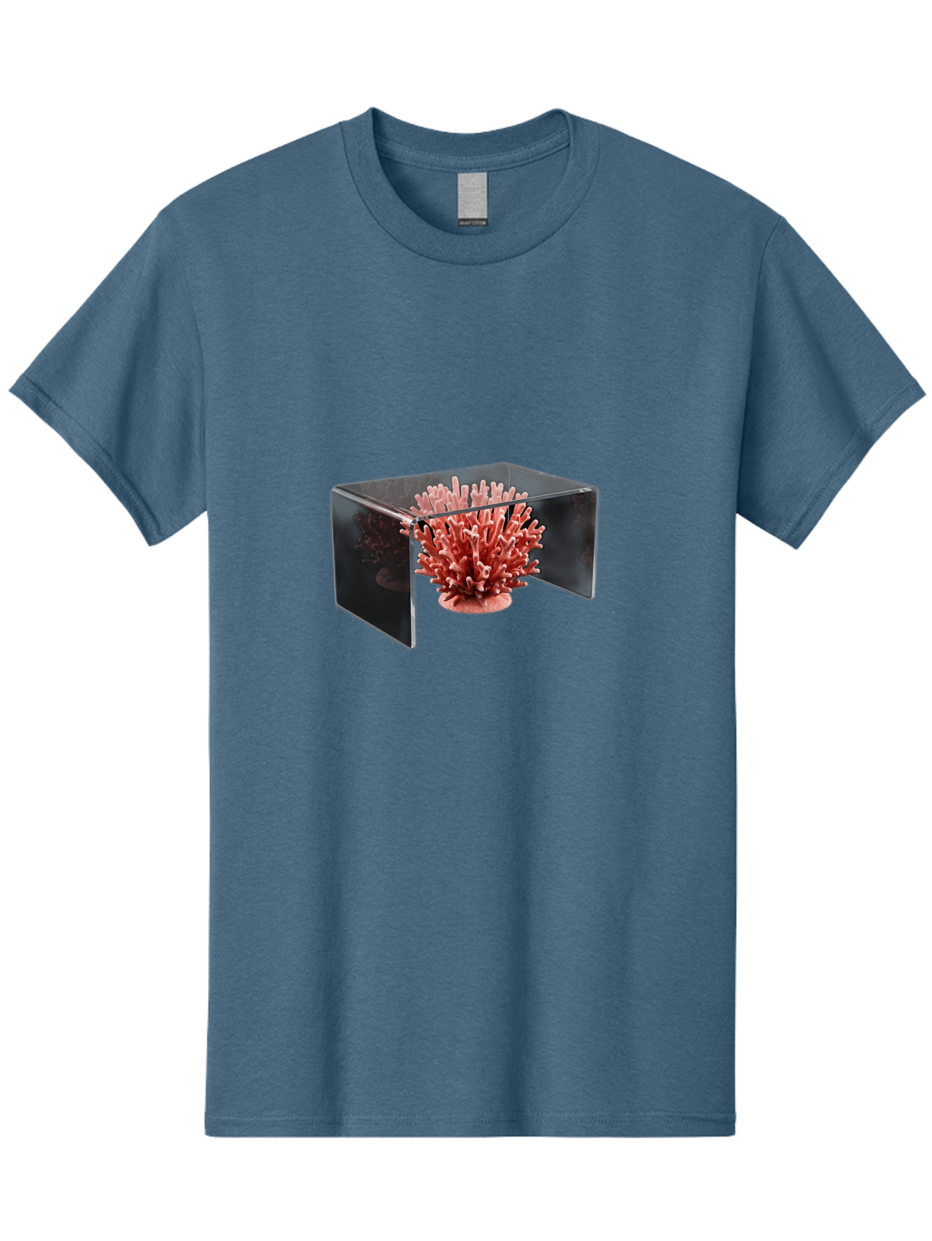 Pink-Coral-In-Cube Men'S Graphic Tee, 100% Cotton, Comfortable Casual Summer Wear, Machine Washable, Vintage Camera, Old Camera, Antique Camera, Black Camera, Classic Photography, Photography Equipment, Nostalgic Device, Film Camera, Bag952