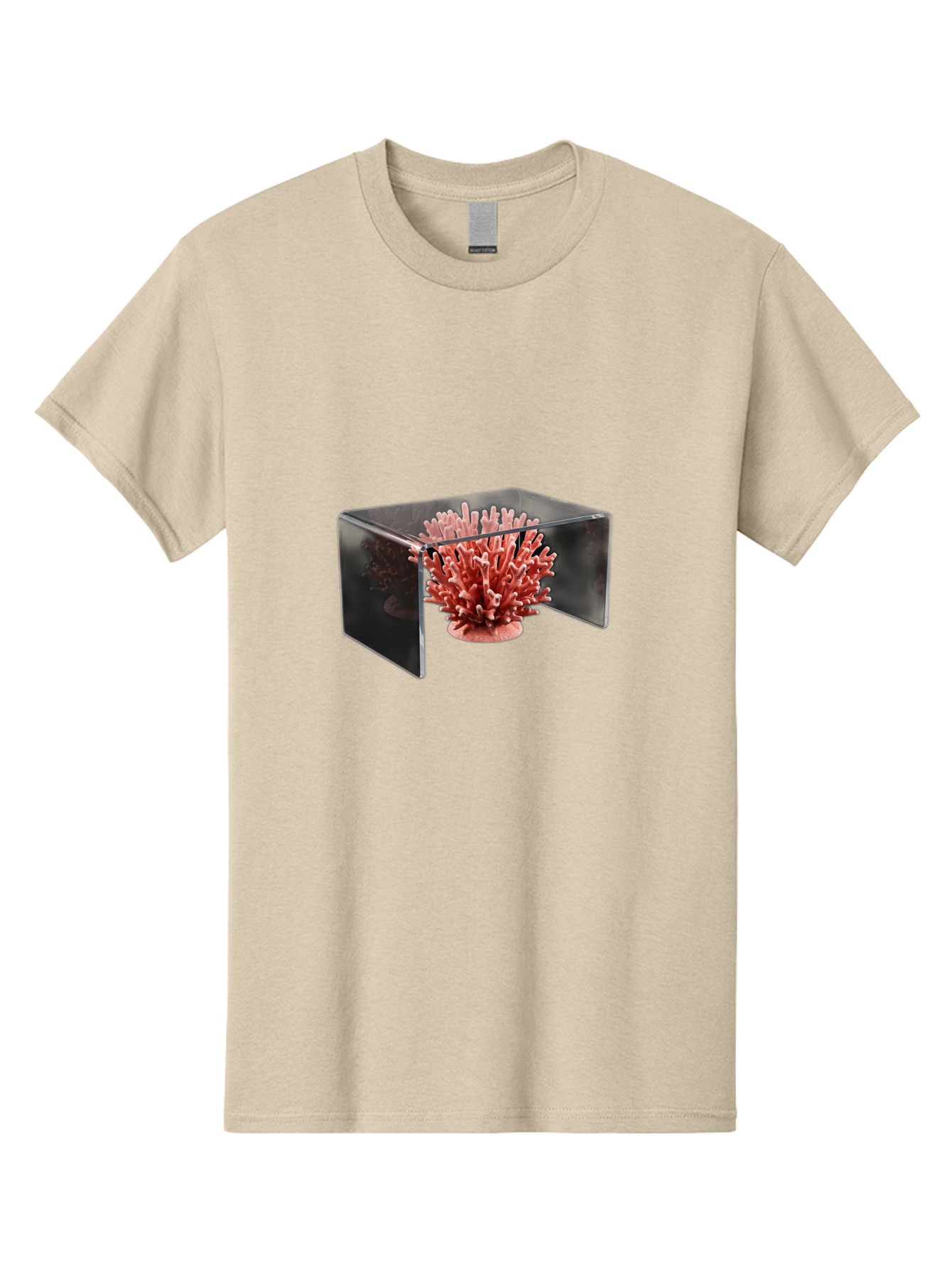 Pink-Coral-In-Cube Men'S Graphic Tee, 100% Cotton, Comfortable Casual Summer Wear, Machine Washable, Vintage Camera, Old Camera, Antique Camera, Black Camera, Classic Photography, Photography Equipment, Nostalgic Device, Film Camera, Bag952