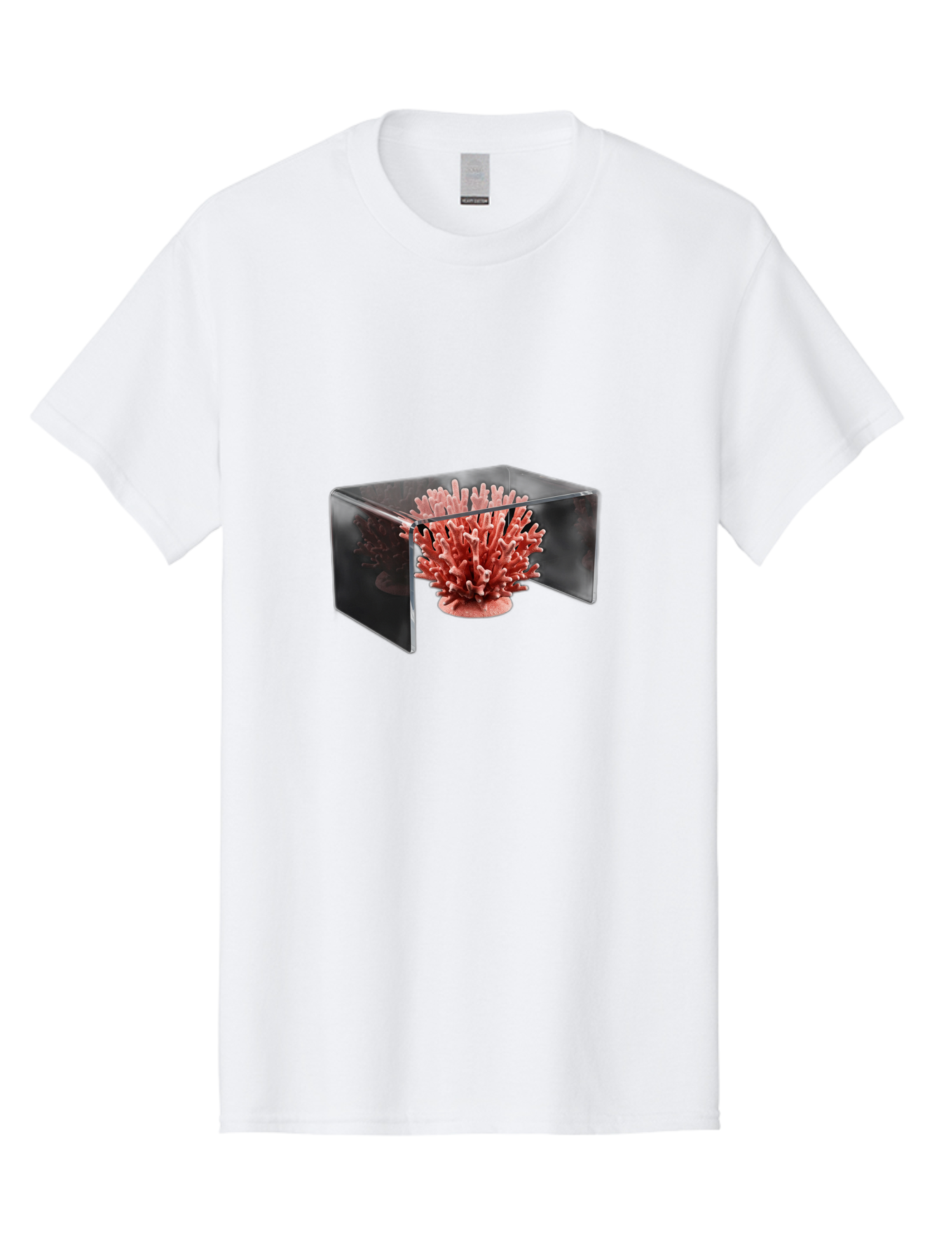 Pink-Coral-In-Cube Men'S Graphic Tee, 100% Cotton, Comfortable Casual Summer Wear, Machine Washable, Vintage Camera, Old Camera, Antique Camera, Black Camera, Classic Photography, Photography Equipment, Nostalgic Device, Film Camera, Bag952