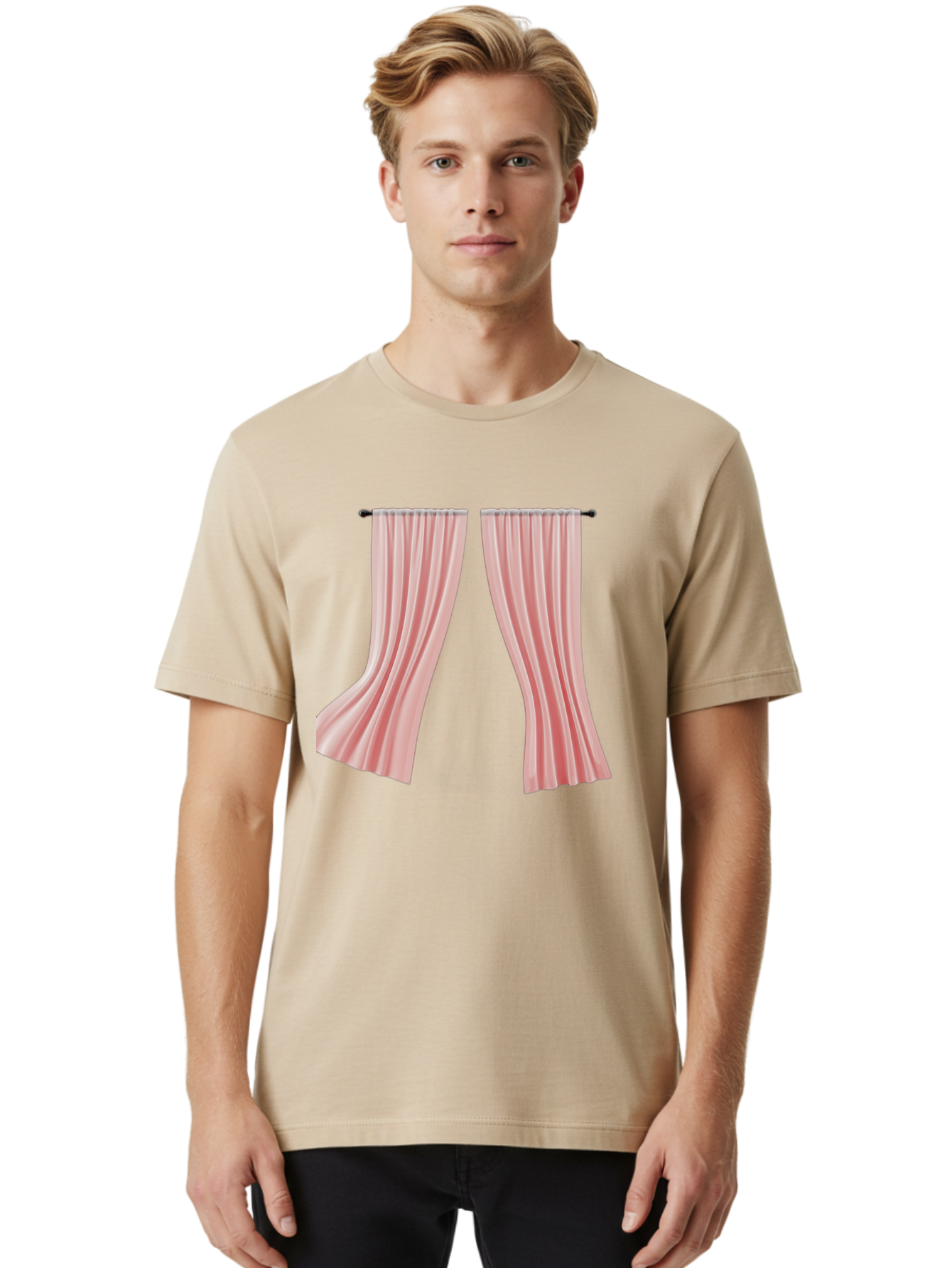 Pink-Curtains Men'S Graphic Tee, 100% Cotton, Comfortable Casual Summer Wear, Machine Washable, Vintage Camera, Old Camera, Antique Camera, Black Camera, Classic Photography, Photography Equipment, Nostalgic Device, Film Camera, Camera Art Bag953