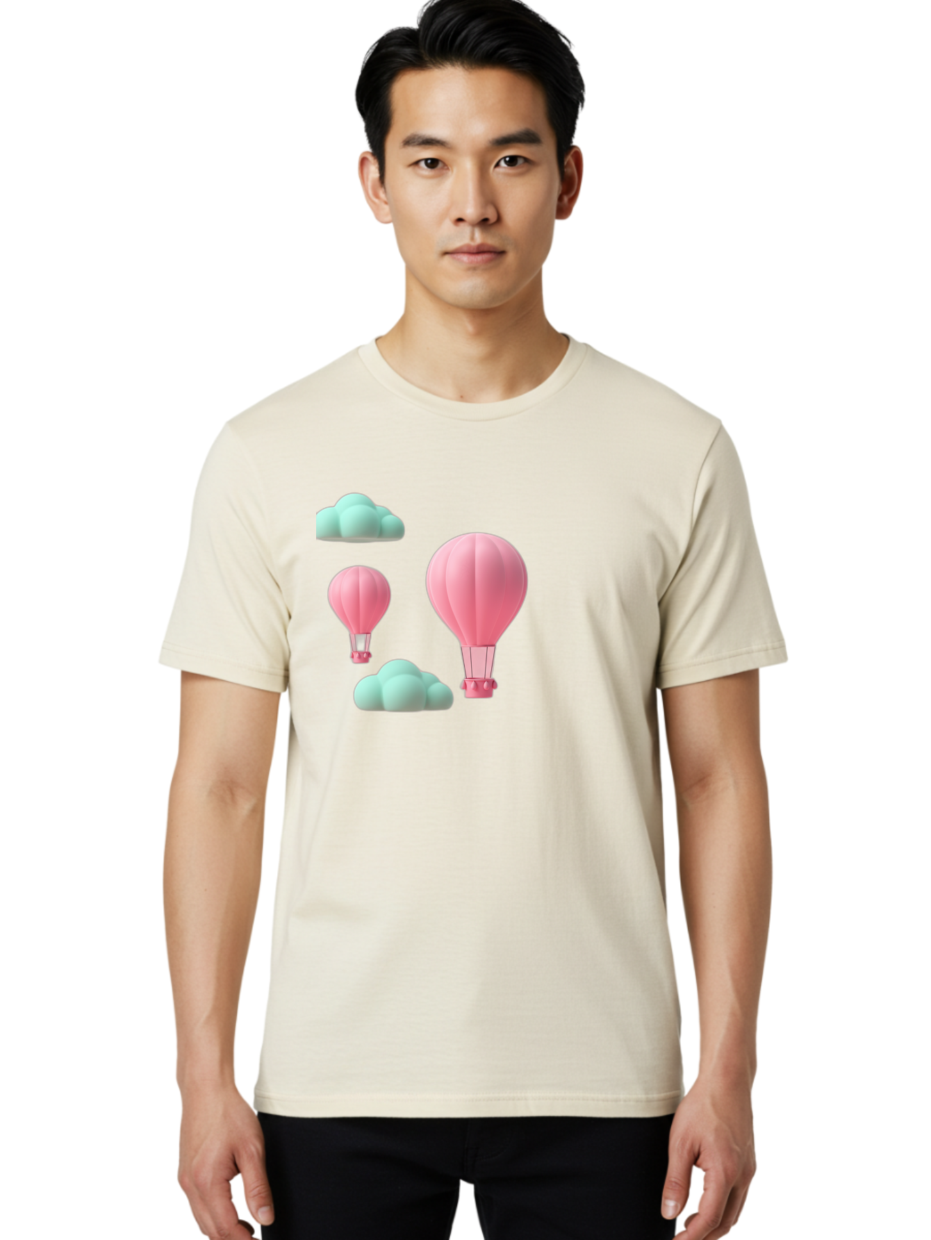 Pink-Hot-Air-Balloons Men'S Graphic Tee, 100% Cotton, Comfortable Casual Summer Wear, Machine Washable, Vintage Camera, Old Camera, Antique Camera, Black Camera, Classic Photography, Photography Equipment, Nostalgic Device, Film Camera, Bag958