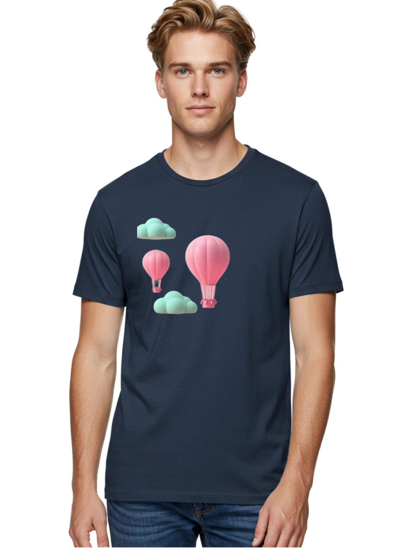 Pink-Hot-Air-Balloons Men'S Graphic Tee, 100% Cotton, Comfortable Casual Summer Wear, Machine Washable, Vintage Camera, Old Camera, Antique Camera, Black Camera, Classic Photography, Photography Equipment, Nostalgic Device, Film Camera, Bag958