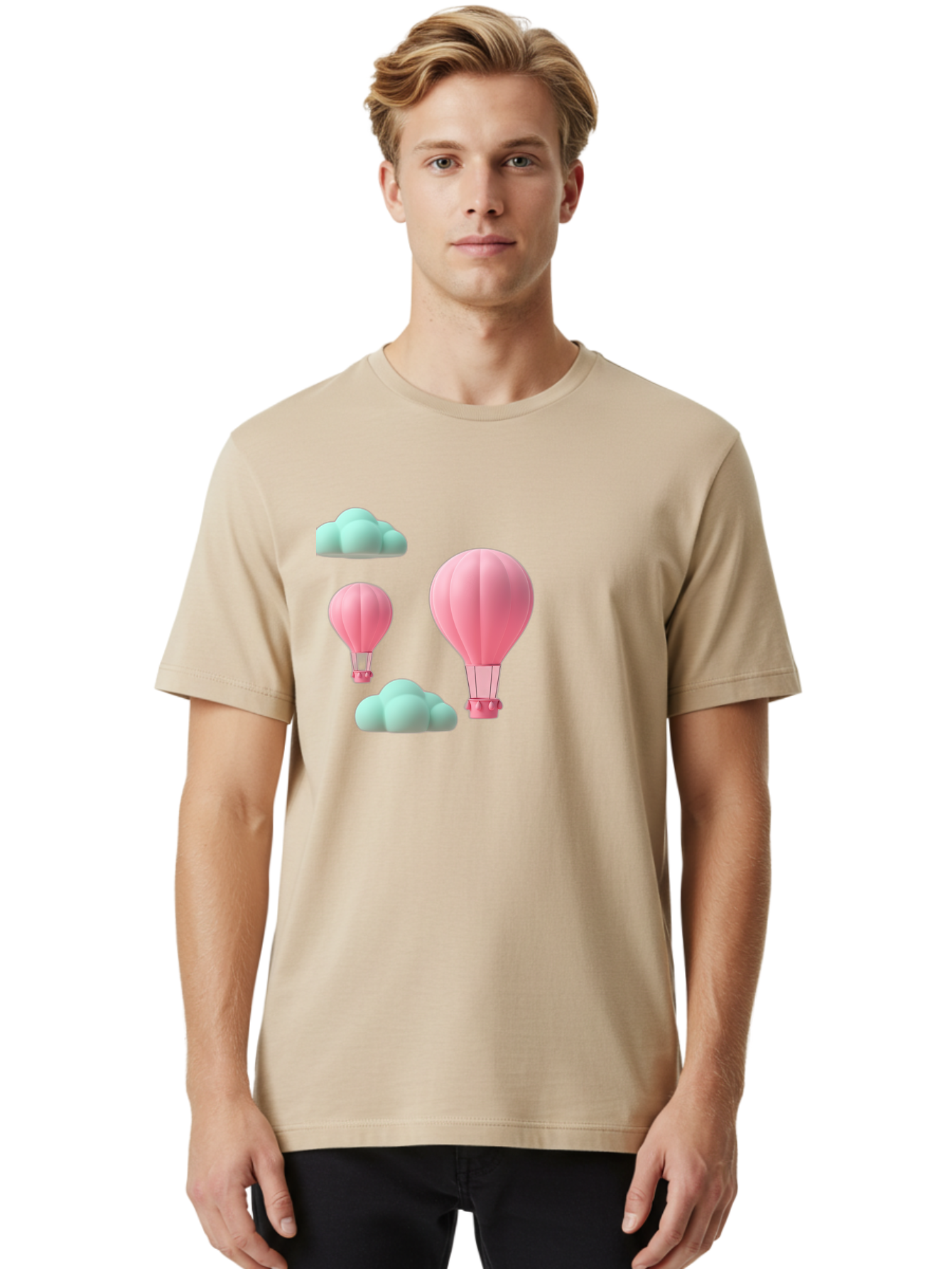 Pink-Hot-Air-Balloons Men'S Graphic Tee, 100% Cotton, Comfortable Casual Summer Wear, Machine Washable, Vintage Camera, Old Camera, Antique Camera, Black Camera, Classic Photography, Photography Equipment, Nostalgic Device, Film Camera, Bag958