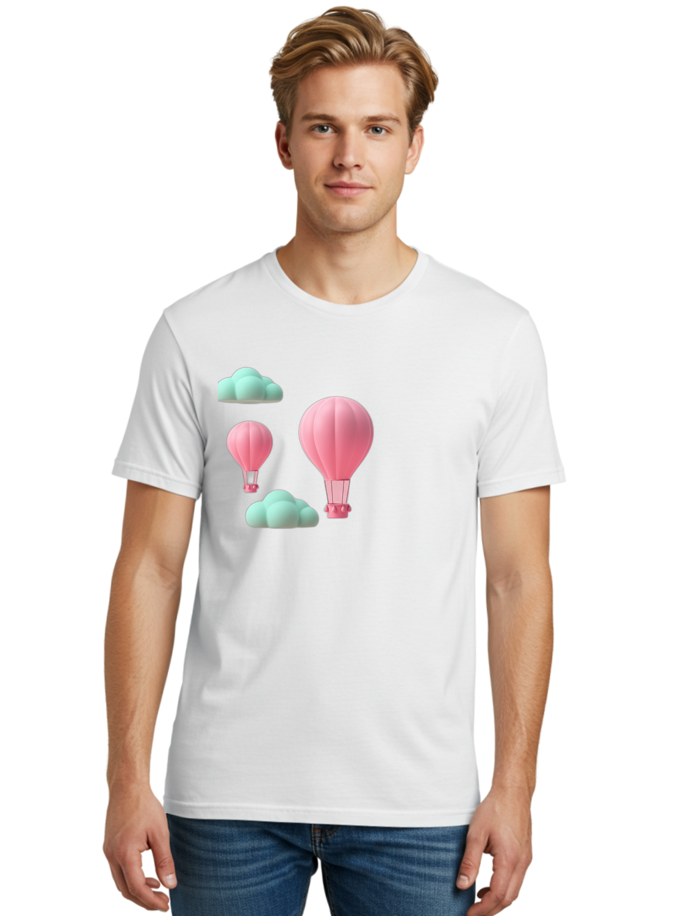 Pink-Hot-Air-Balloons Men'S Graphic Tee, 100% Cotton, Comfortable Casual Summer Wear, Machine Washable, Vintage Camera, Old Camera, Antique Camera, Black Camera, Classic Photography, Photography Equipment, Nostalgic Device, Film Camera, Bag958