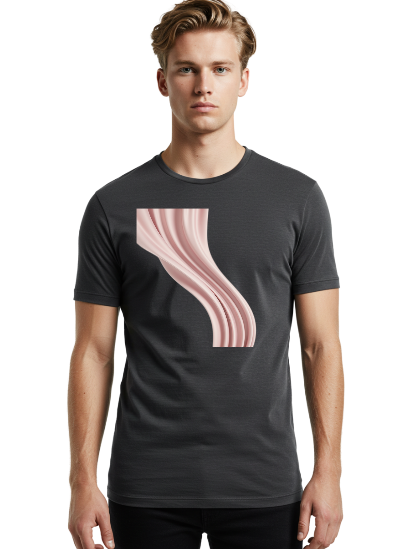 Pink-Ribbon Men'S Graphic Tee, 100% Cotton, Comfortable Casual Summer Wear, Machine Washable, Vintage Camera, Old Camera, Antique Camera, Black Camera, Classic Photography, Photography Equipment, Nostalgic Device, Film Camera, Camera Art Bag960
