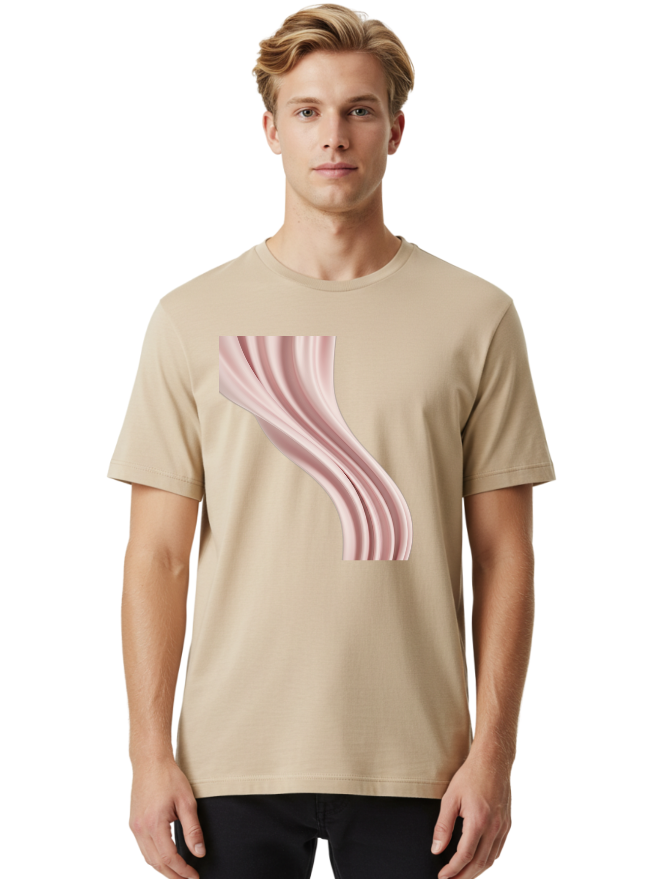 Pink-Ribbon Men'S Graphic Tee, 100% Cotton, Comfortable Casual Summer Wear, Machine Washable, Vintage Camera, Old Camera, Antique Camera, Black Camera, Classic Photography, Photography Equipment, Nostalgic Device, Film Camera, Camera Art Bag960