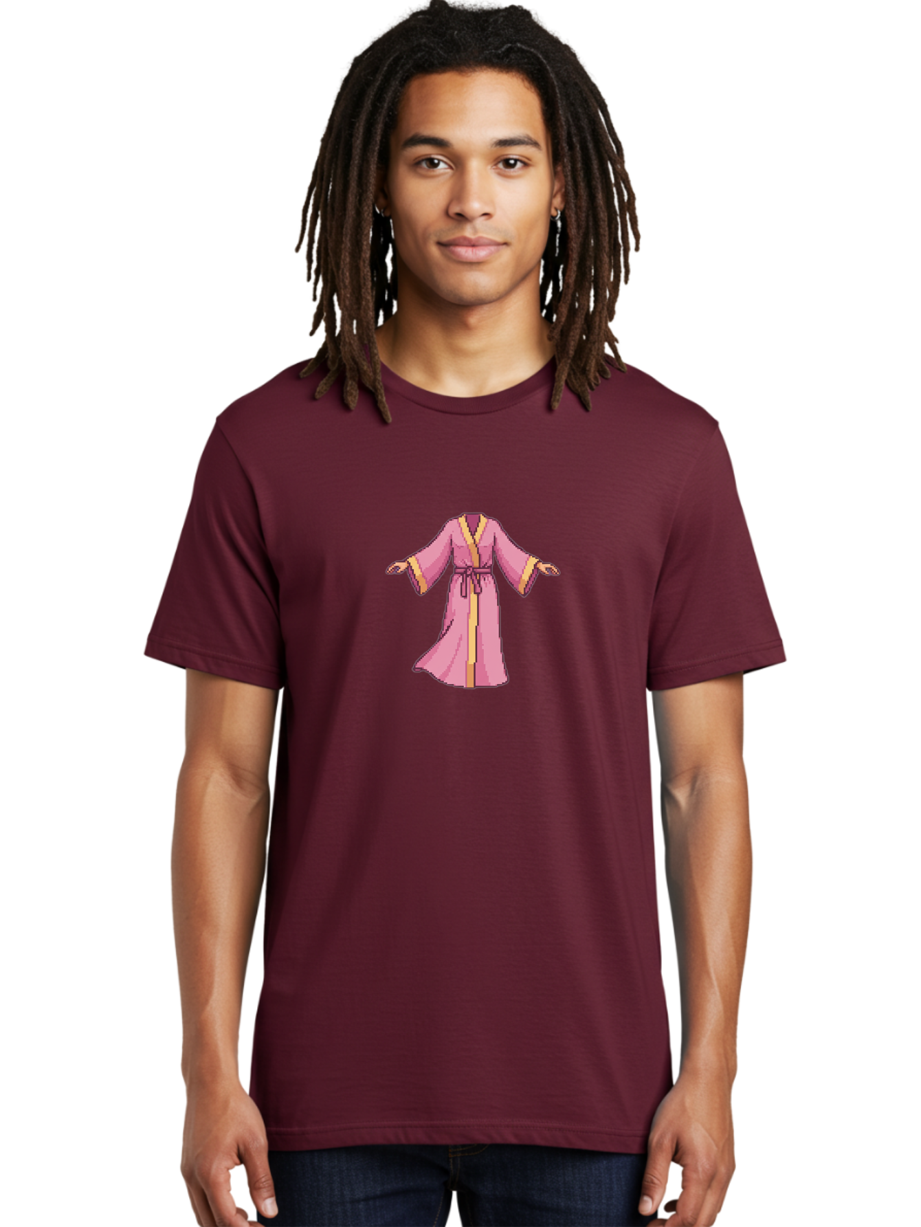 Pink-Robe-3 Men'S Graphic Tee, 100% Cotton, Comfortable Casual Summer Wear, Machine Washable, Vintage Camera, Old Camera, Antique Camera, Black Camera, Classic Photography, Photography Equipment, Nostalgic Device, Film Camera, Camera Art Bag963