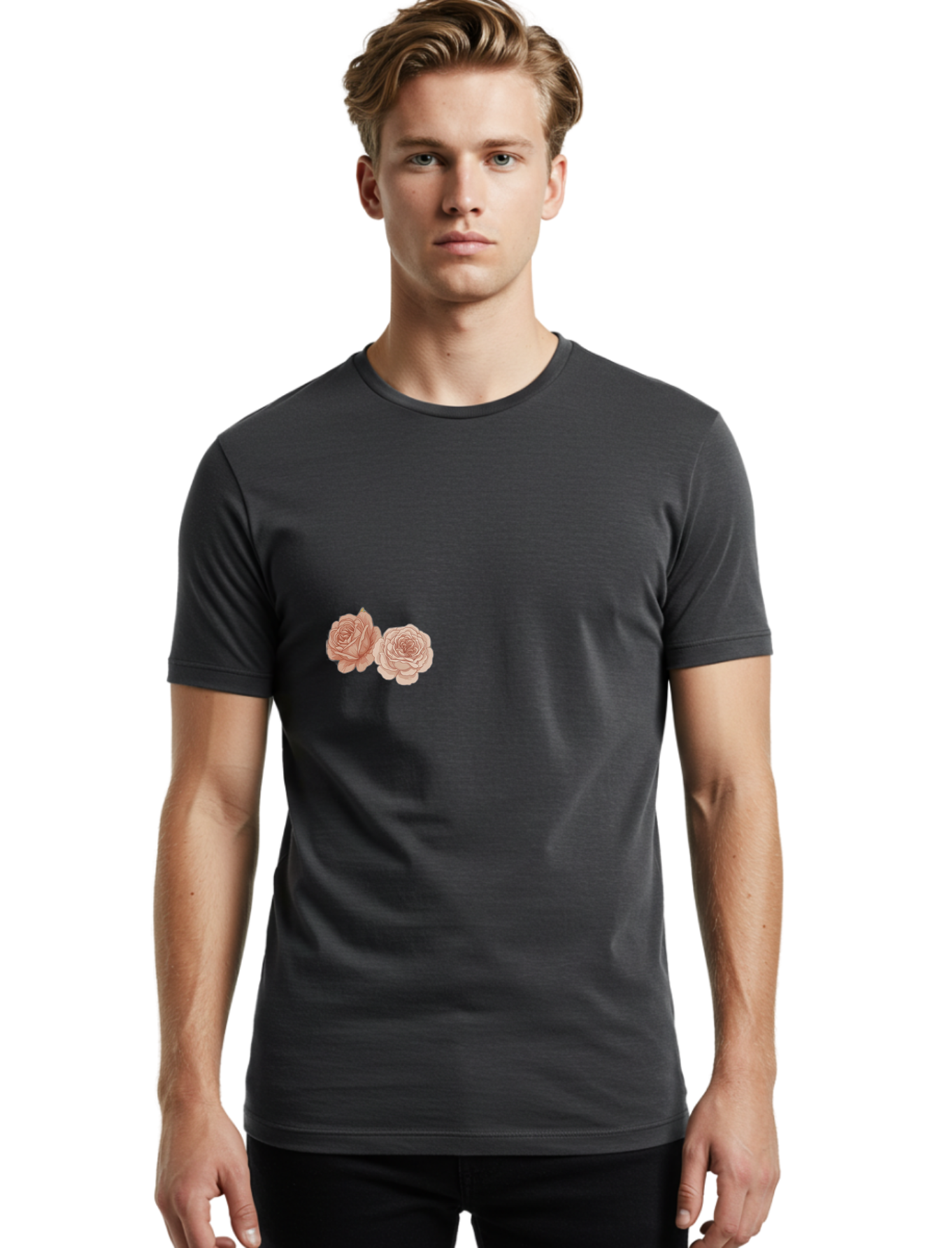 Pink-Roses Men'S Graphic Tee, 100% Cotton, Comfortable Casual Summer Wear, Machine Washable, Vintage Camera, Old Camera, Antique Camera, Black Camera, Classic Photography, Photography Equipment, Nostalgic Device, Film Camera, Camera Art Bag967