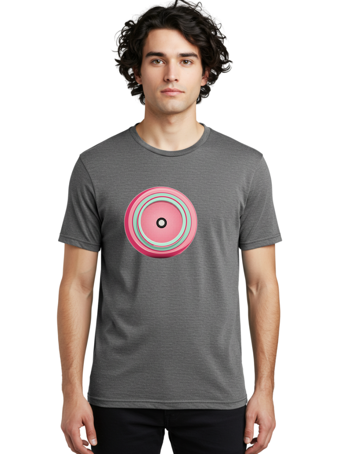 Pink-Speaker Men'S Graphic Tee, 100% Cotton, Comfortable Casual Summer Wear, Machine Washable, Vintage Camera, Old Camera, Antique Camera, Black Camera, Classic Photography, Photography Equipment, Nostalgic Device, Film Camera, Camera Art Bag969