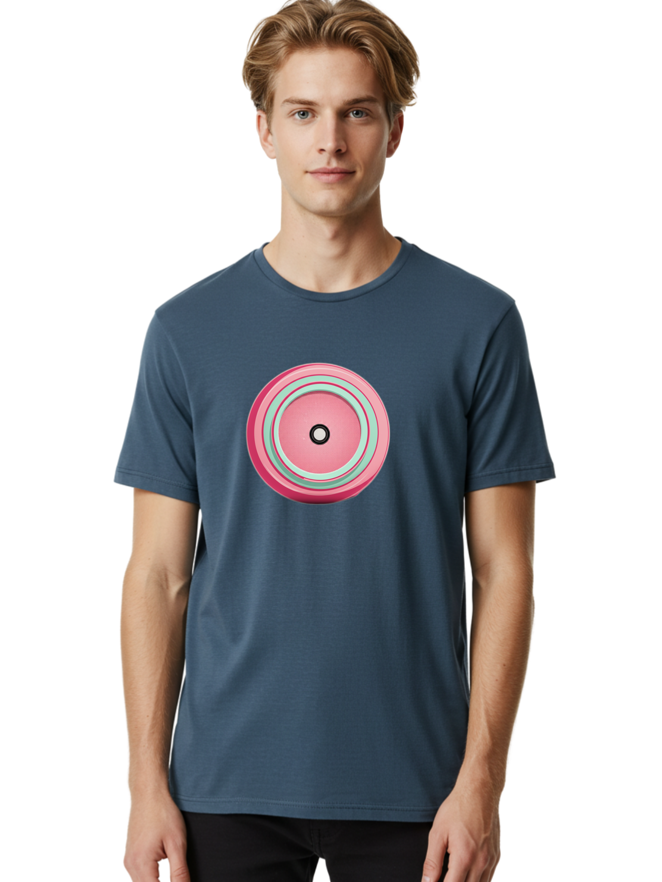 Pink-Speaker Men'S Graphic Tee, 100% Cotton, Comfortable Casual Summer Wear, Machine Washable, Vintage Camera, Old Camera, Antique Camera, Black Camera, Classic Photography, Photography Equipment, Nostalgic Device, Film Camera, Camera Art Bag969