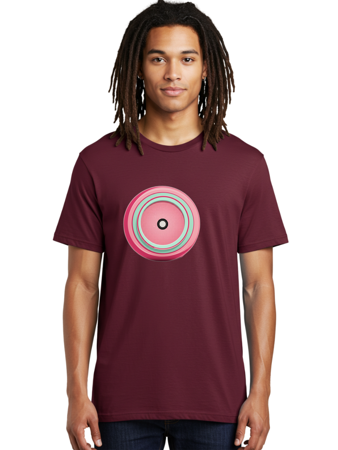 Pink-Speaker Men'S Graphic Tee, 100% Cotton, Comfortable Casual Summer Wear, Machine Washable, Vintage Camera, Old Camera, Antique Camera, Black Camera, Classic Photography, Photography Equipment, Nostalgic Device, Film Camera, Camera Art Bag969