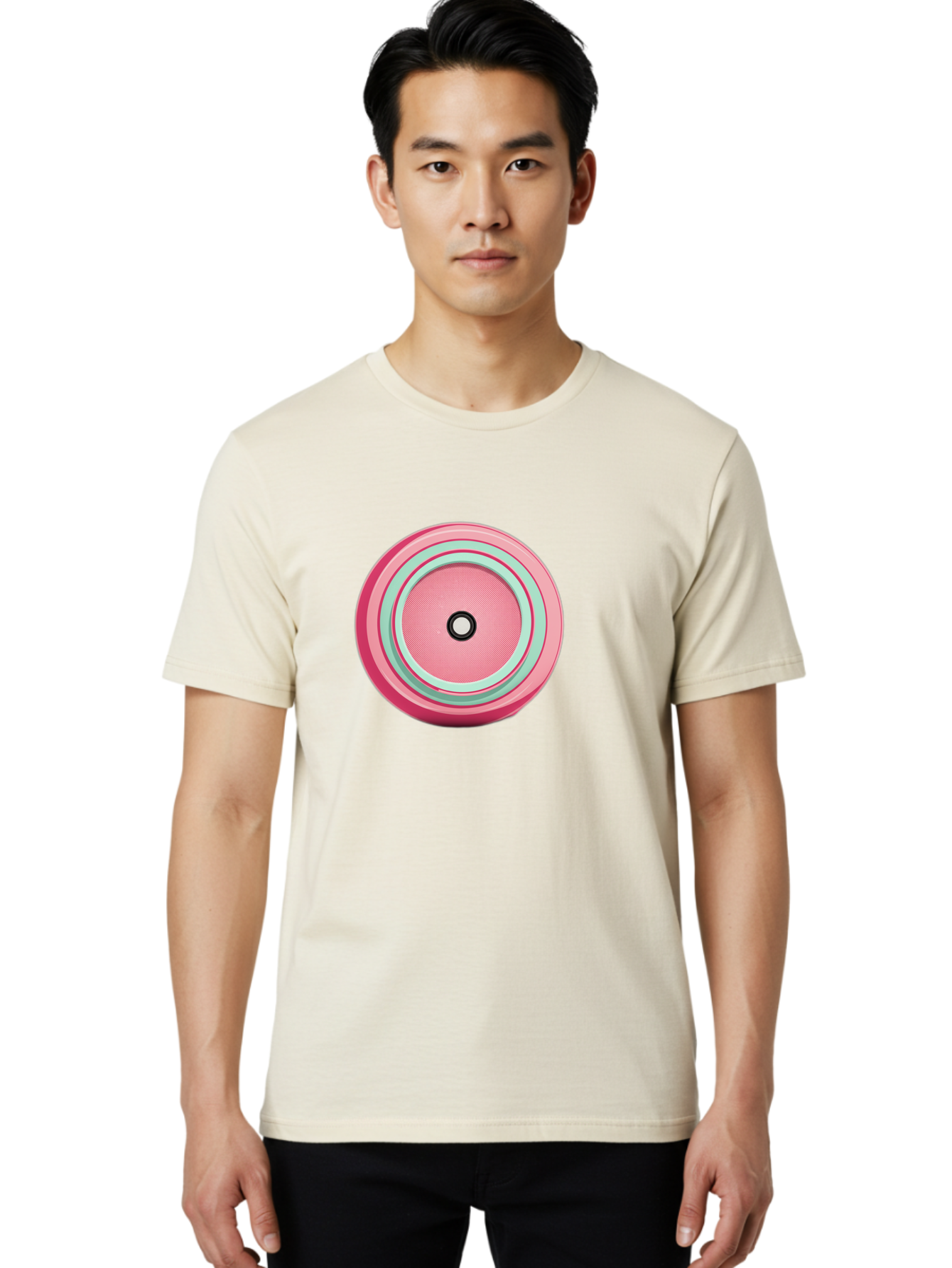 Pink-Speaker Men'S Graphic Tee, 100% Cotton, Comfortable Casual Summer Wear, Machine Washable, Vintage Camera, Old Camera, Antique Camera, Black Camera, Classic Photography, Photography Equipment, Nostalgic Device, Film Camera, Camera Art Bag969