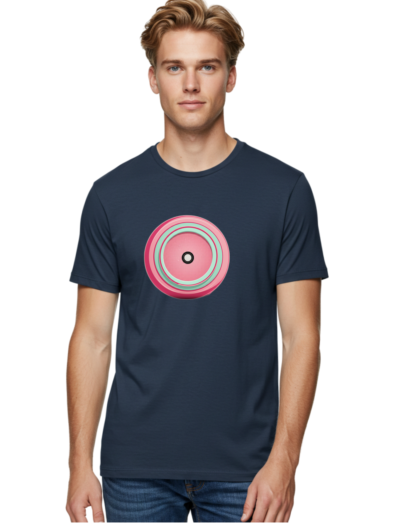 Pink-Speaker Men'S Graphic Tee, 100% Cotton, Comfortable Casual Summer Wear, Machine Washable, Vintage Camera, Old Camera, Antique Camera, Black Camera, Classic Photography, Photography Equipment, Nostalgic Device, Film Camera, Camera Art Bag969