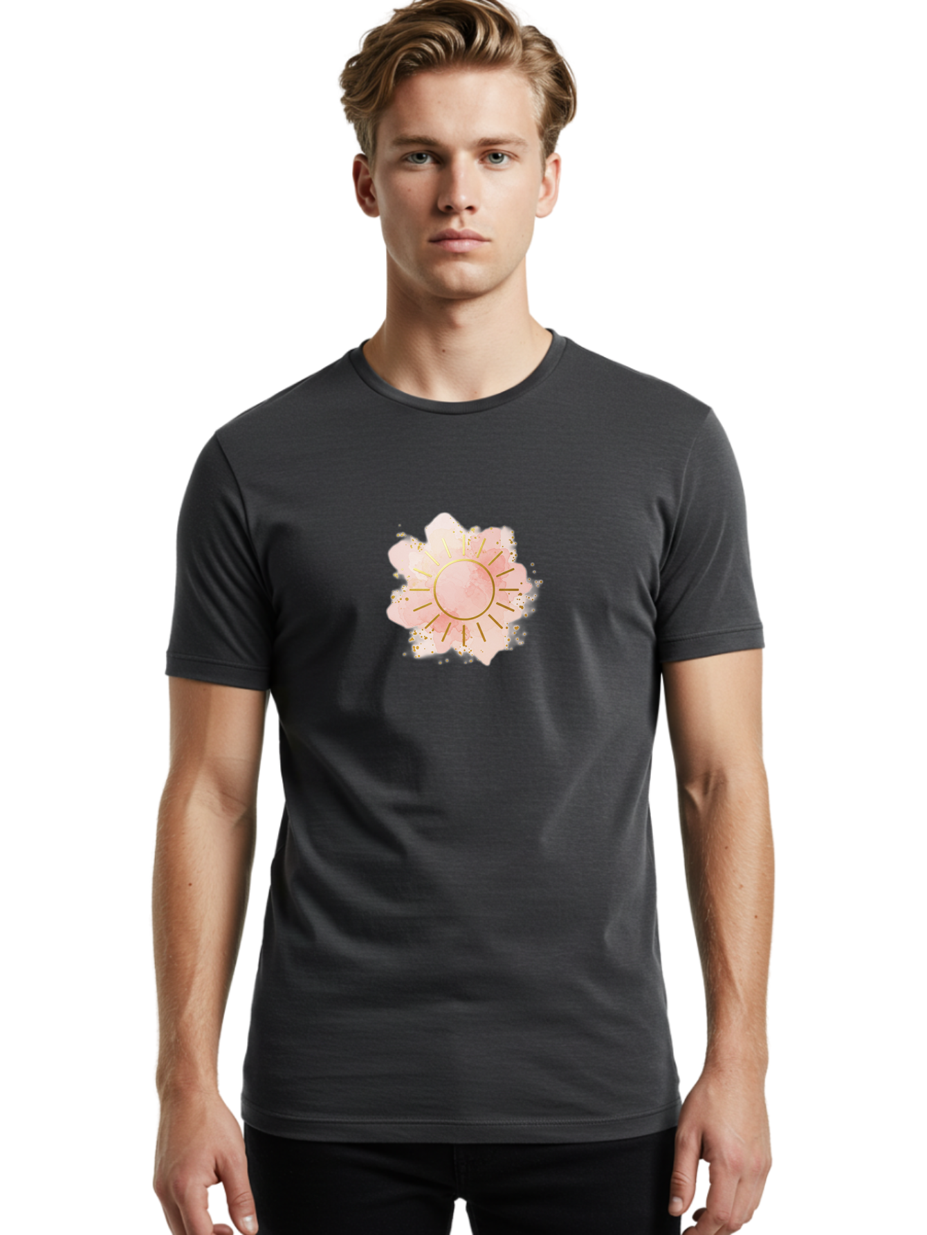 Pink-Sun Men'S Graphic Tee, 100% Cotton, Comfortable Casual Summer Wear, Machine Washable, Vintage Camera, Old Camera, Antique Camera, Black Camera, Classic Photography, Photography Equipment, Nostalgic Device, Film Camera, Camera Art Bag971