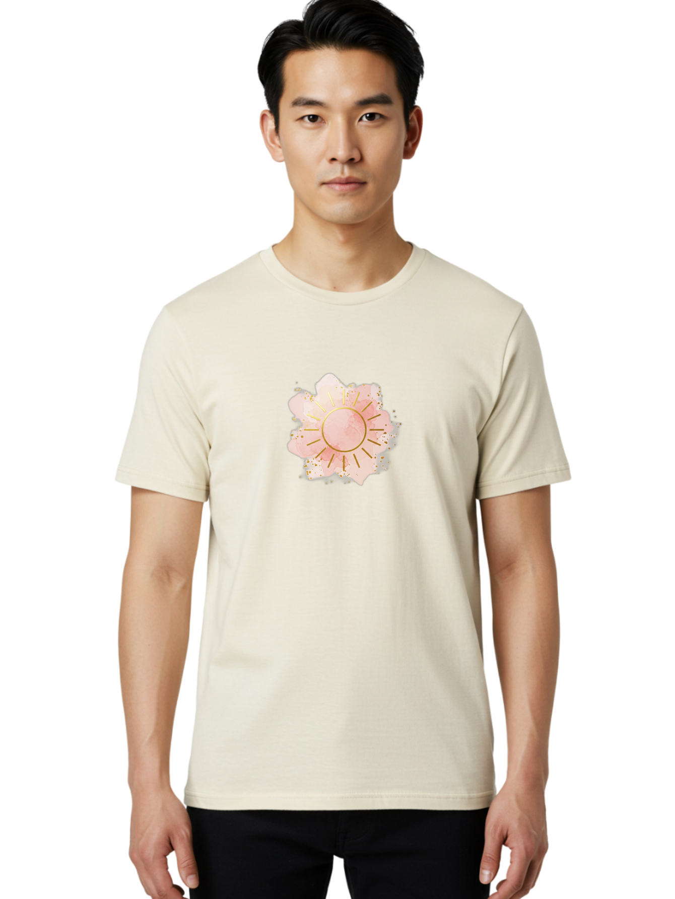 Pink-Sun Men'S Graphic Tee, 100% Cotton, Comfortable Casual Summer Wear, Machine Washable, Vintage Camera, Old Camera, Antique Camera, Black Camera, Classic Photography, Photography Equipment, Nostalgic Device, Film Camera, Camera Art Bag971