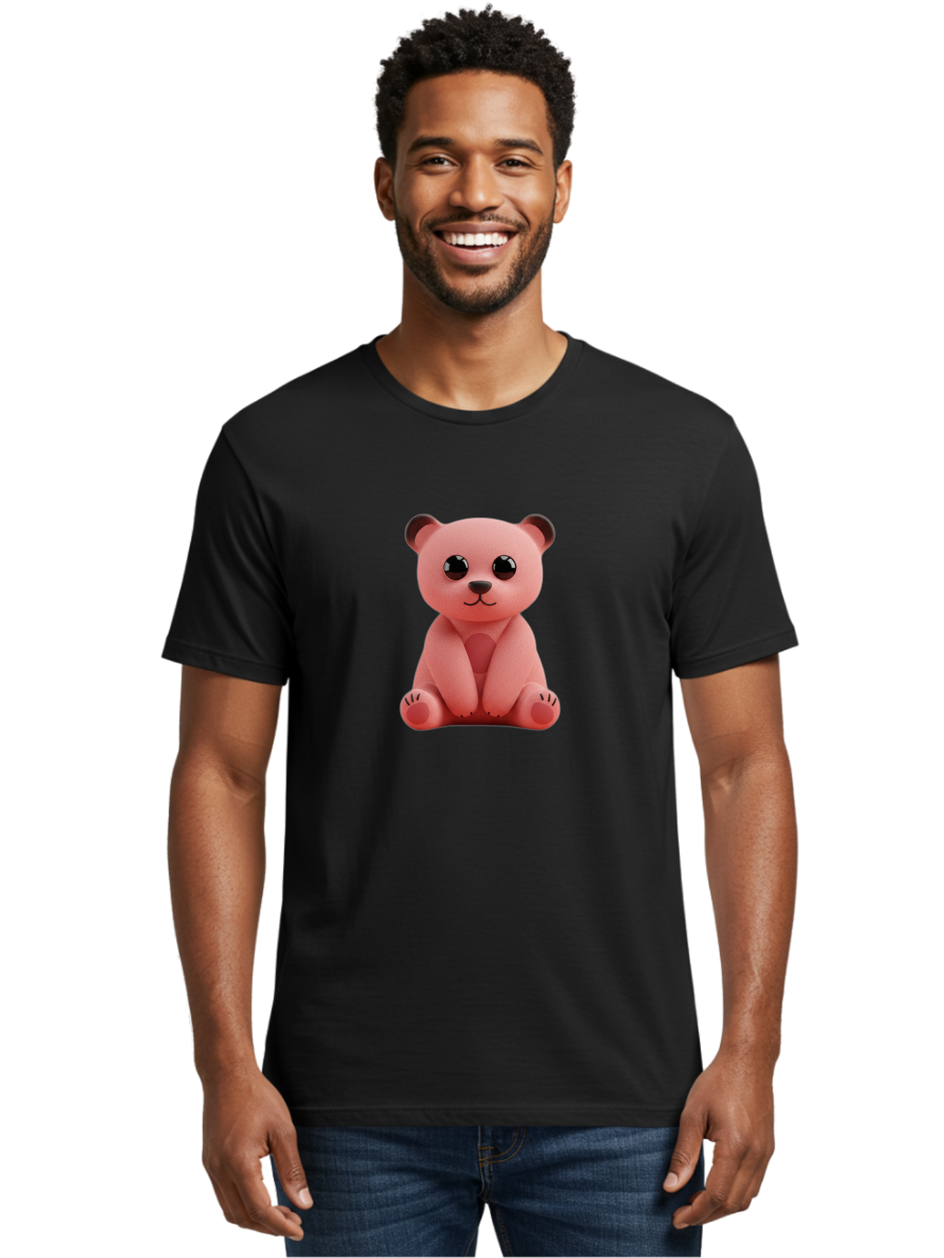 Pink-Teddy-Bear Men'S Graphic Tee, 100% Cotton, Comfortable Casual Summer Wear, Machine Washable, Vintage Camera, Old Camera, Antique Camera, Black Camera, Classic Photography, Photography Equipment, Nostalgic Device, Film Camera, Camera Art Bag973