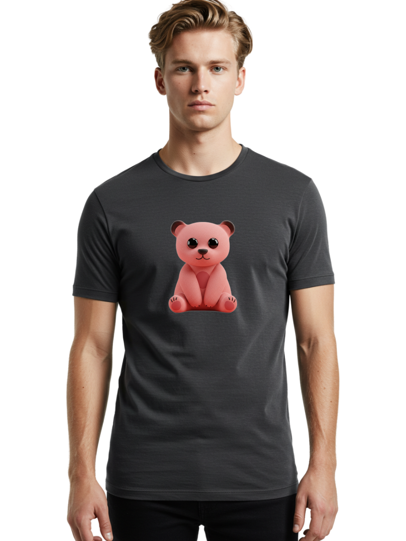 Pink-Teddy-Bear Men'S Graphic Tee, 100% Cotton, Comfortable Casual Summer Wear, Machine Washable, Vintage Camera, Old Camera, Antique Camera, Black Camera, Classic Photography, Photography Equipment, Nostalgic Device, Film Camera, Camera Art Bag973