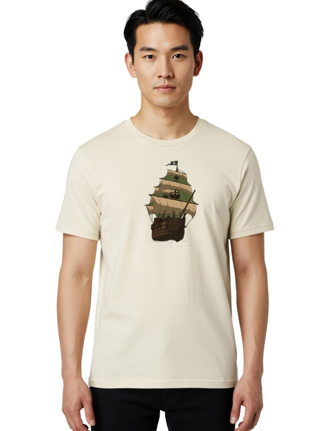 Pirate-Ship Men'S Graphic Tee, 100% Cotton, Comfortable Casual Summer Wear, Machine Washable, Vintage Camera, Old Camera, Antique Camera, Black Camera, Classic Photography, Photography Equipment, Nostalgic Device, Film Camera, Camera Art Bag974