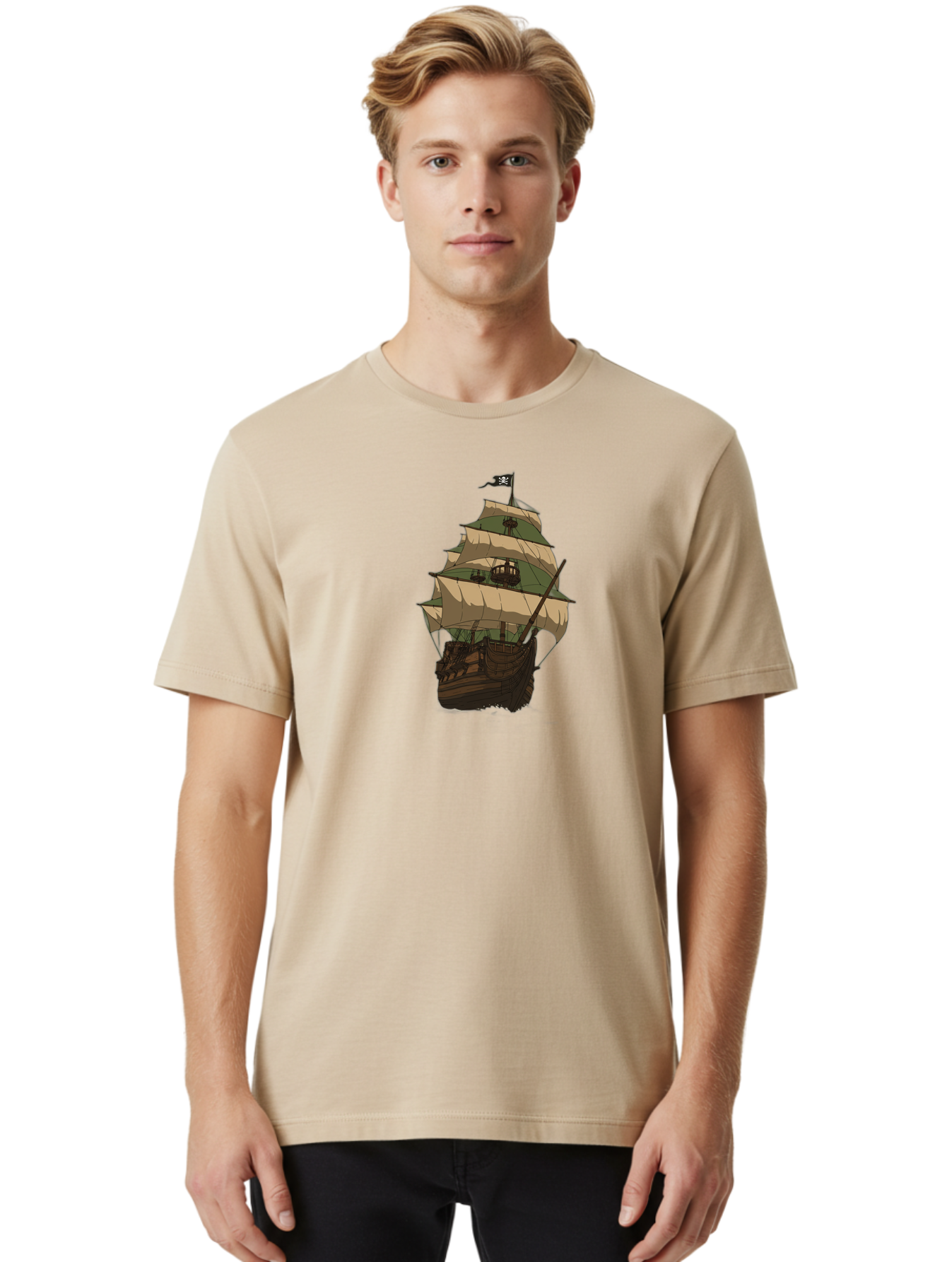 Pirate-Ship Men'S Graphic Tee, 100% Cotton, Comfortable Casual Summer Wear, Machine Washable, Vintage Camera, Old Camera, Antique Camera, Black Camera, Classic Photography, Photography Equipment, Nostalgic Device, Film Camera, Camera Art Bag974