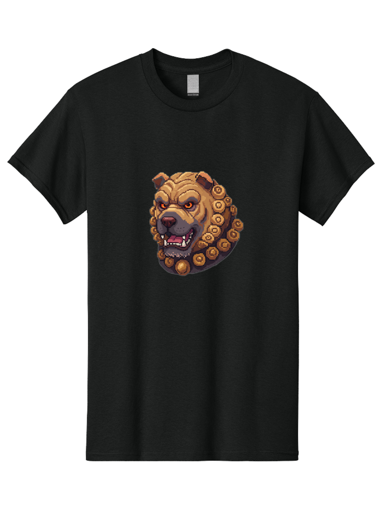 Pixelated-Dog-Head-With-Spiked-Collar Men'S Graphic Tee, 100% Cotton, Comfortable Casual Summer Wear, Machine Washable, Vintage Camera, Old Camera, Antique Camera, Black Camera, Classic Photography, Photography Equipment, Nostalgic Device, Bag976