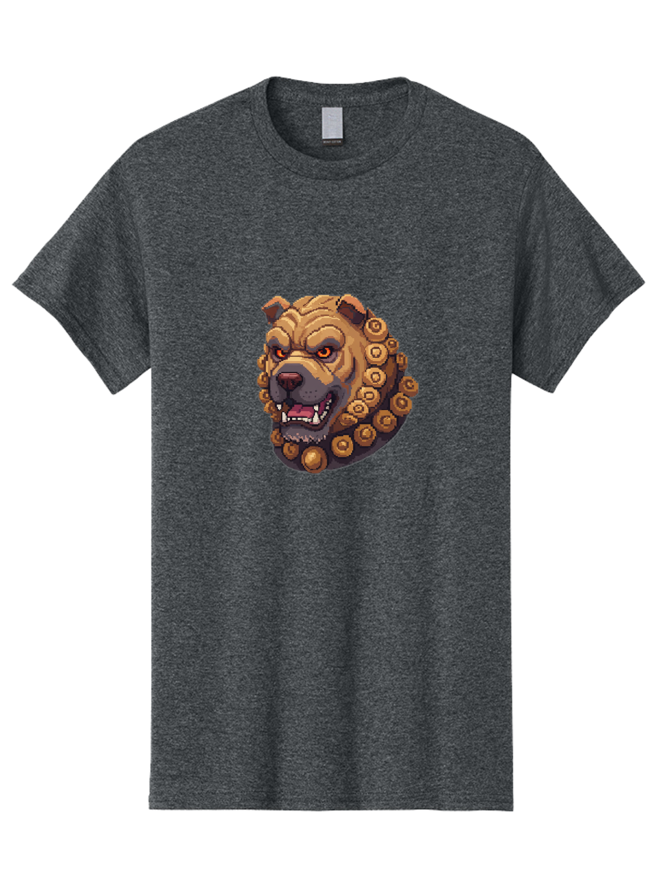 Pixelated-Dog-Head-With-Spiked-Collar Men'S Graphic Tee, 100% Cotton, Comfortable Casual Summer Wear, Machine Washable, Vintage Camera, Old Camera, Antique Camera, Black Camera, Classic Photography, Photography Equipment, Nostalgic Device, Bag976