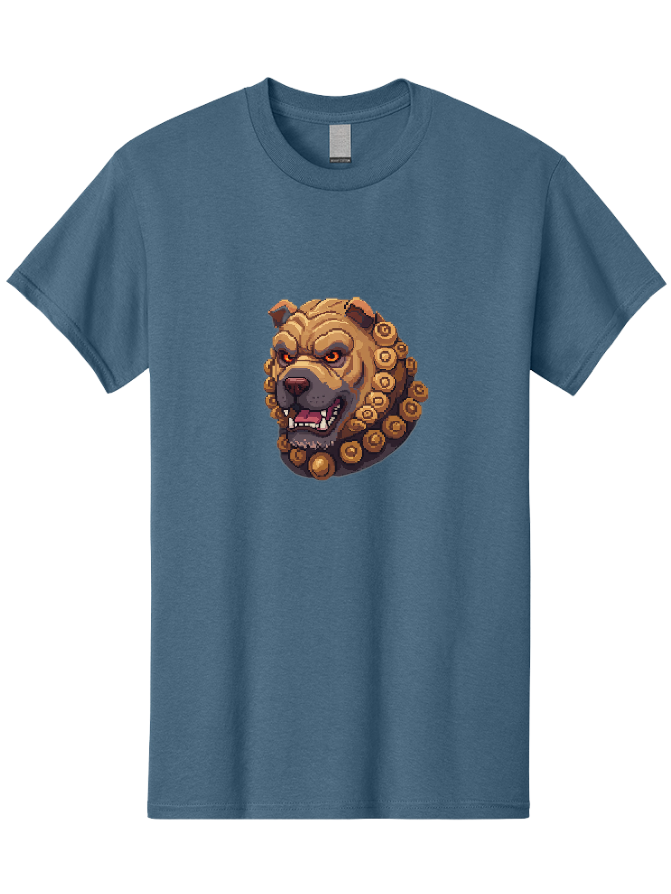 Pixelated-Dog-Head-With-Spiked-Collar Men'S Graphic Tee, 100% Cotton, Comfortable Casual Summer Wear, Machine Washable, Vintage Camera, Old Camera, Antique Camera, Black Camera, Classic Photography, Photography Equipment, Nostalgic Device, Bag976