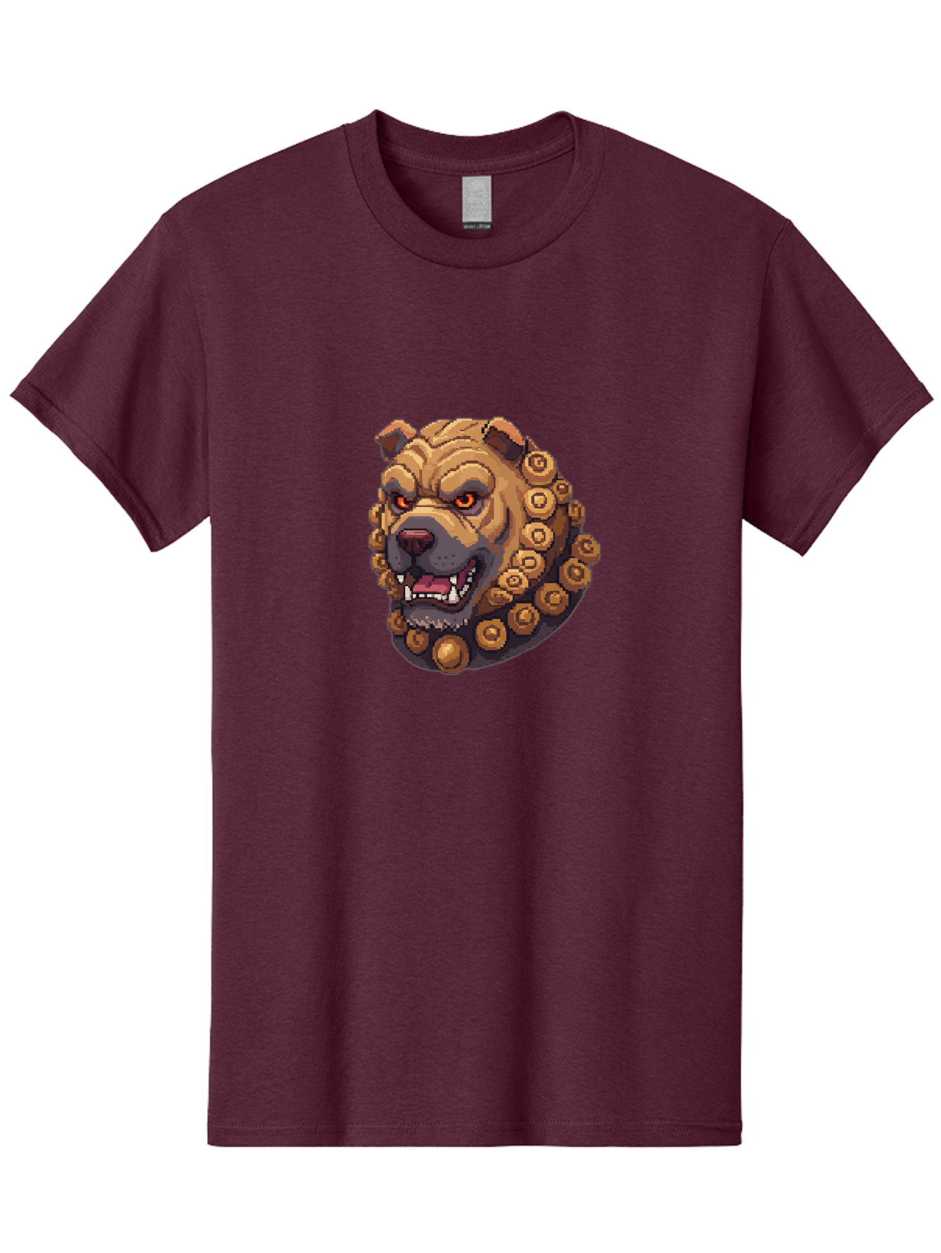 Pixelated-Dog-Head-With-Spiked-Collar Men'S Graphic Tee, 100% Cotton, Comfortable Casual Summer Wear, Machine Washable, Vintage Camera, Old Camera, Antique Camera, Black Camera, Classic Photography, Photography Equipment, Nostalgic Device, Bag976